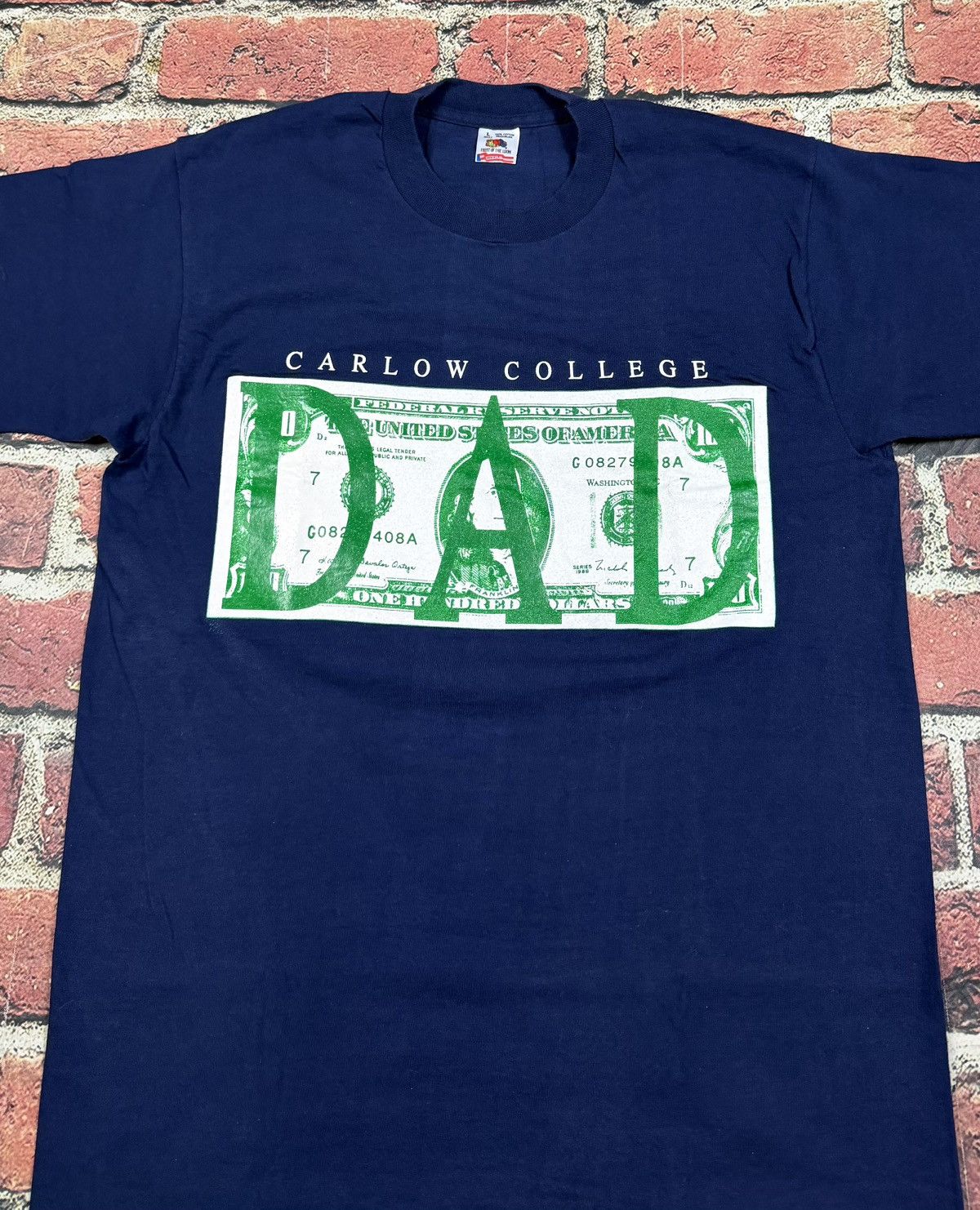 Fruit Of The Loom Vintage 90s Carlow University Carlow Dad Single Stitch Tee Size US L / EU 52-54 / 3 - 2 Thumbnail