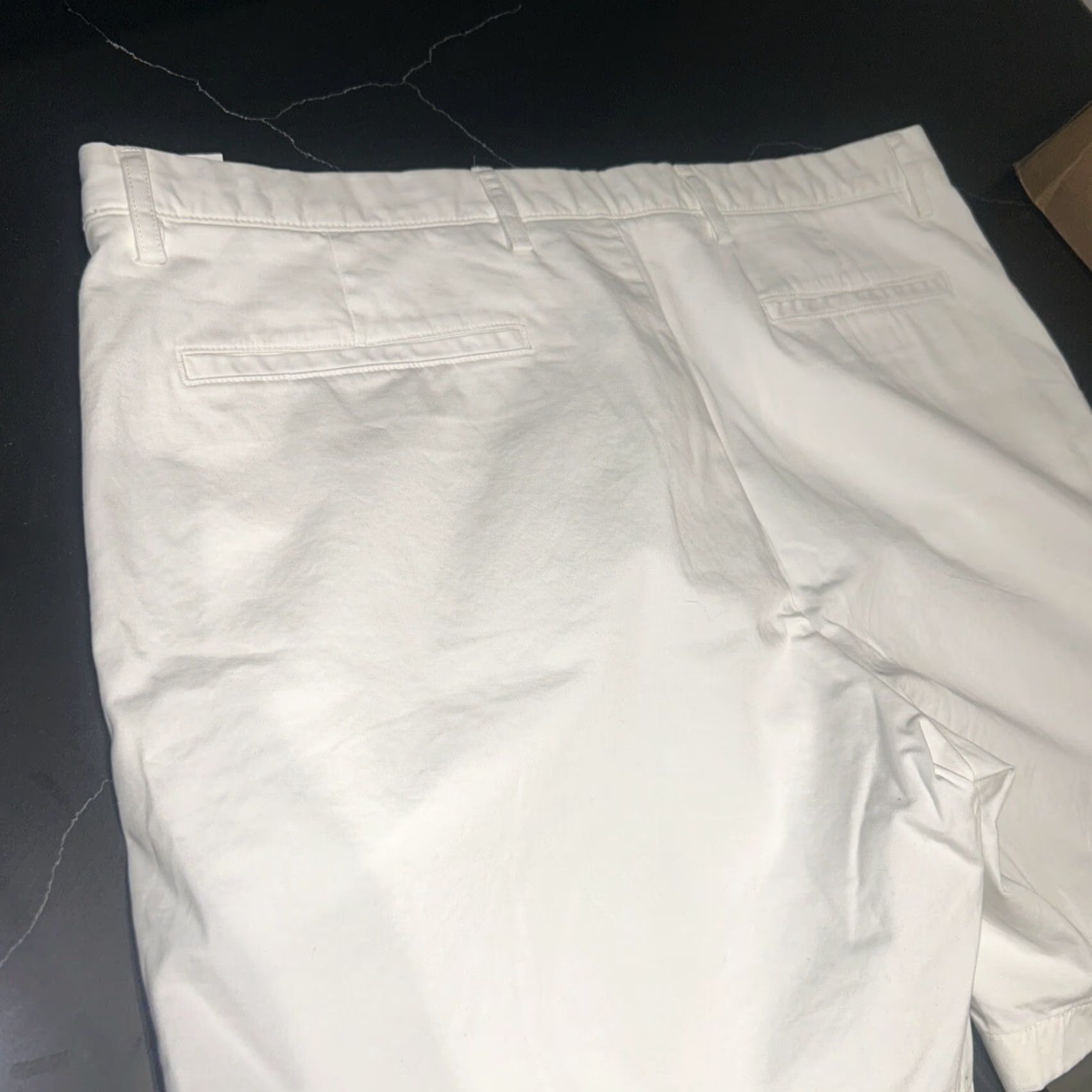Theory Theory Mens Shorts 38 White Flat Front Summer Casual Mens 38 White Theory Beck PP Solid Cotton Blend Stretch Flat Front Zip Regular Summer Mens Size US 38 / EU 54 - 4 Thumbnail