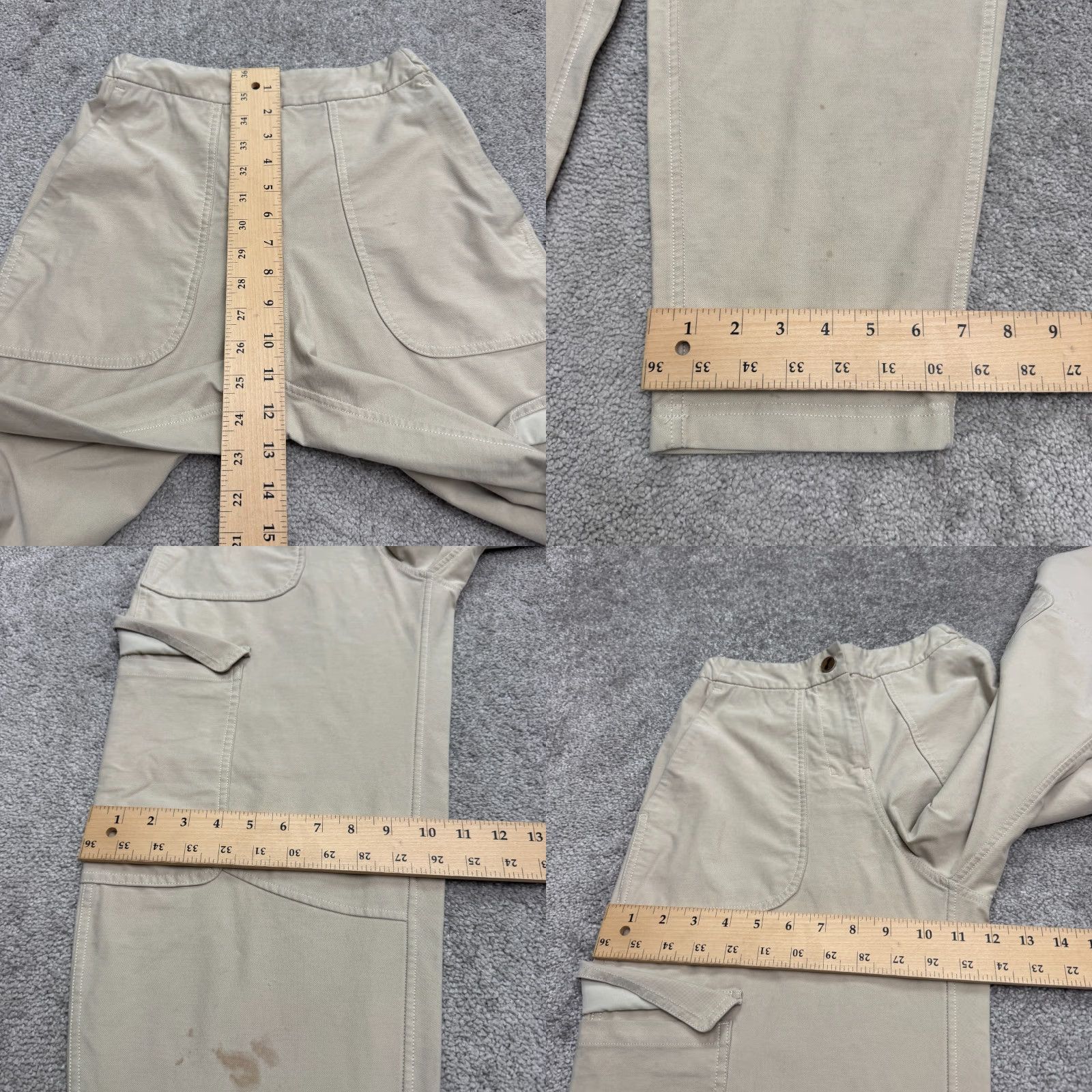 Lululemon Lululemon Lab Reykur Cargo Baggy Pants Womens 24 Tan Beige Elastic Waist Tapered Size 42" / US 20 - 9 Thumbnail