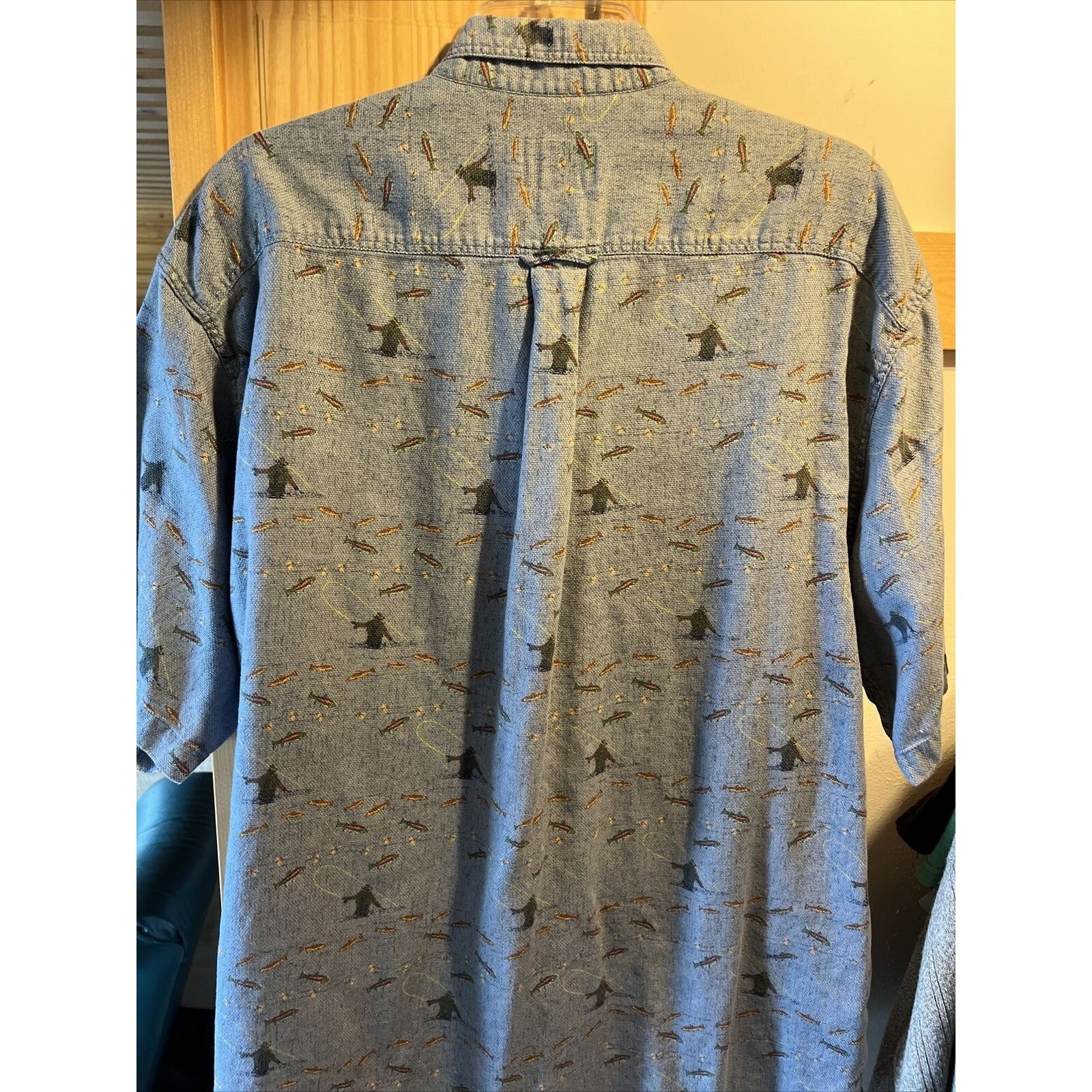 Cabelas Cabelas Shirt Men’s L Button Blue Fish All Over Print Cotton Size US L / EU 52-54 / 3 - 6 Thumbnail