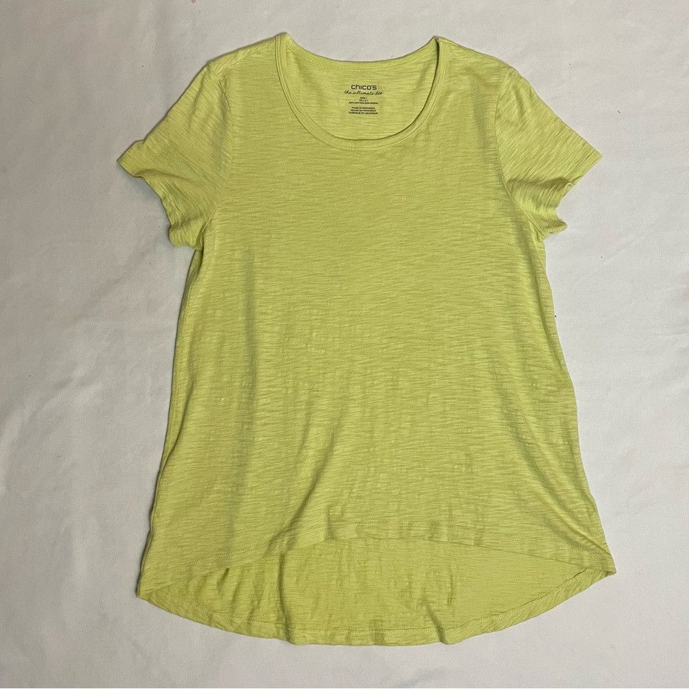 Chicos New Chico's The Ultimate Hi-Low Yellow Tee Size 1 US M Size M / US 6-8 / IT 42-44 - 8 Thumbnail