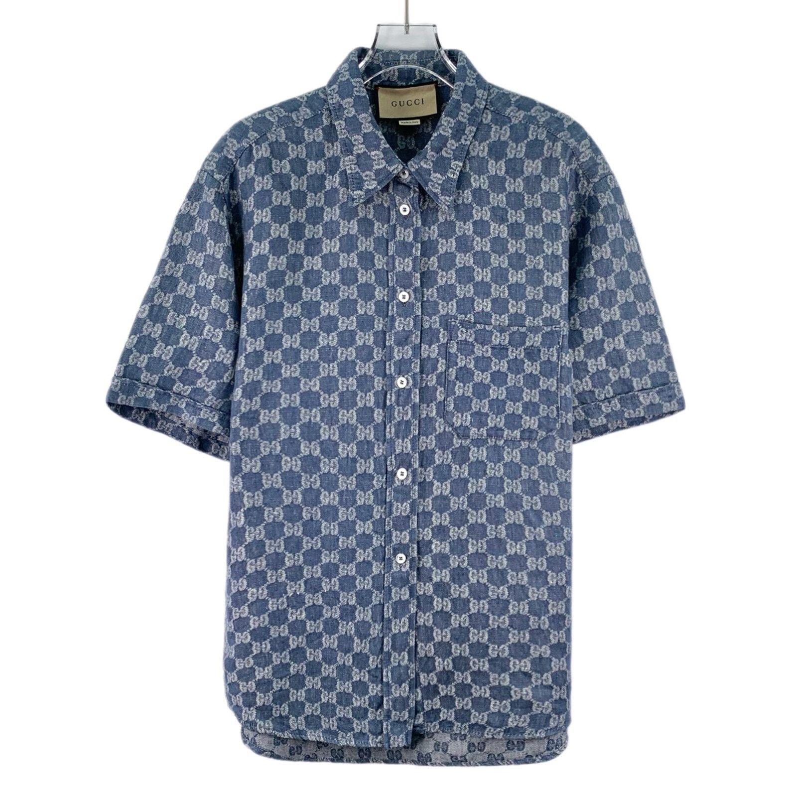 Gucci Gucci Retro Blue Shirt 42 Men Size US M / EU 48-50 / 2 - 1 Thumbnail