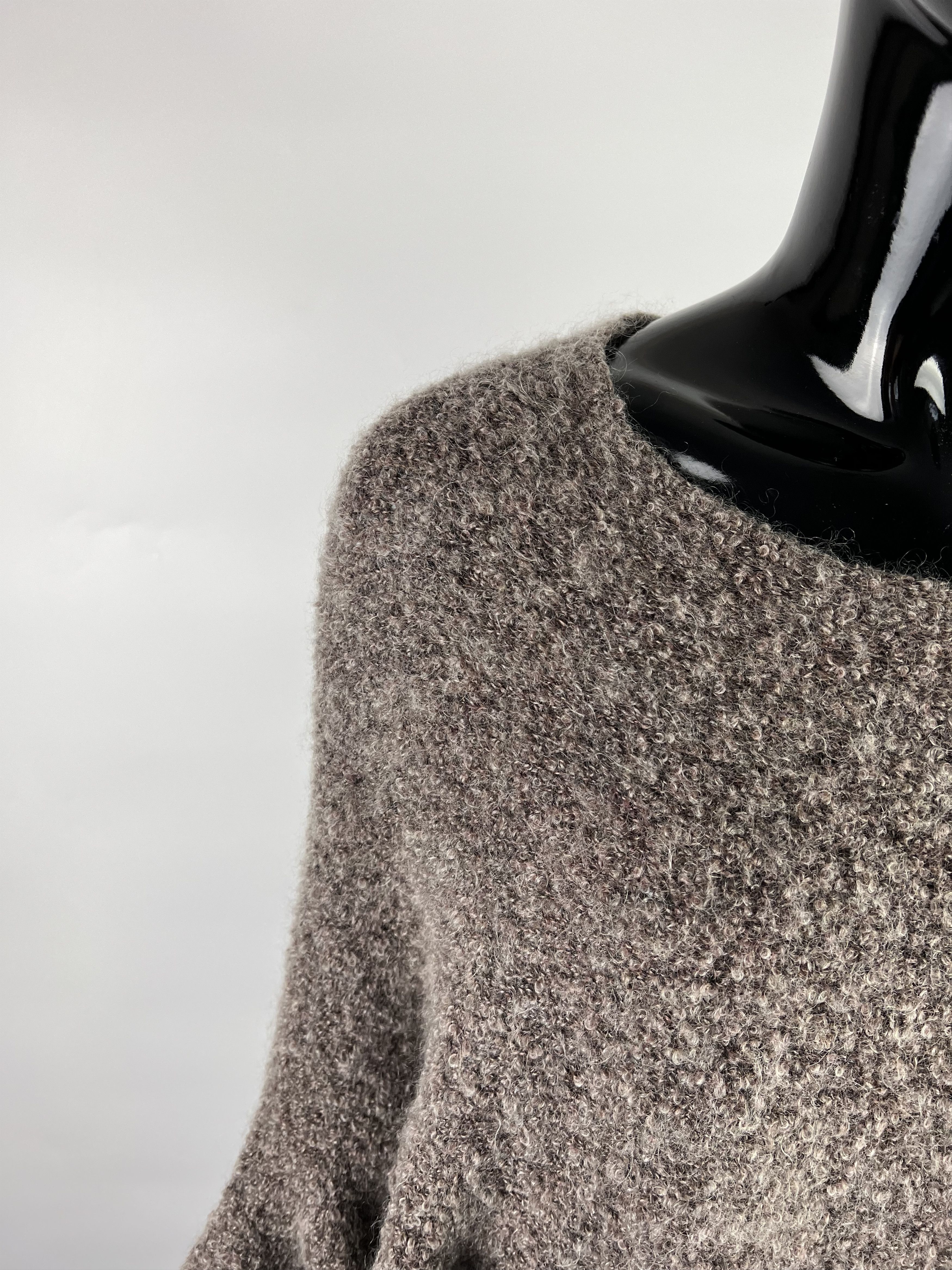 Designer Grizas Mohair Wool Asymmetrical Poncho One Size Size ONE SIZE - 8 Thumbnail