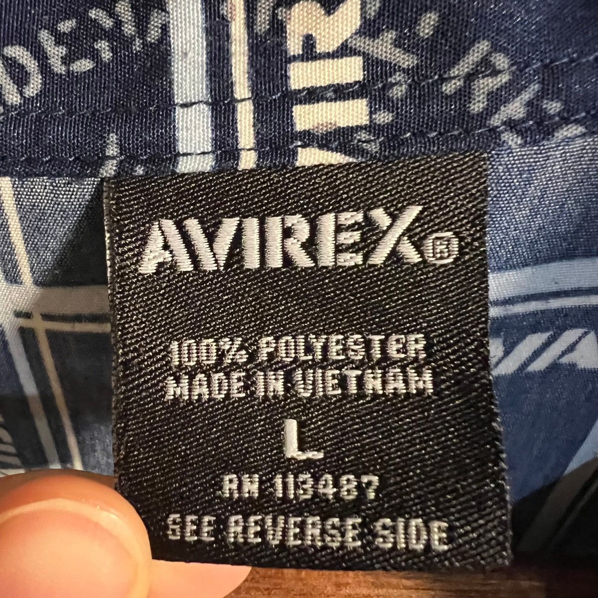 Avirex Vintage Avirex All Over Print Loop Collar Shirt - Size Large Size US L / EU 52-54 / 3 - 10 Thumbnail