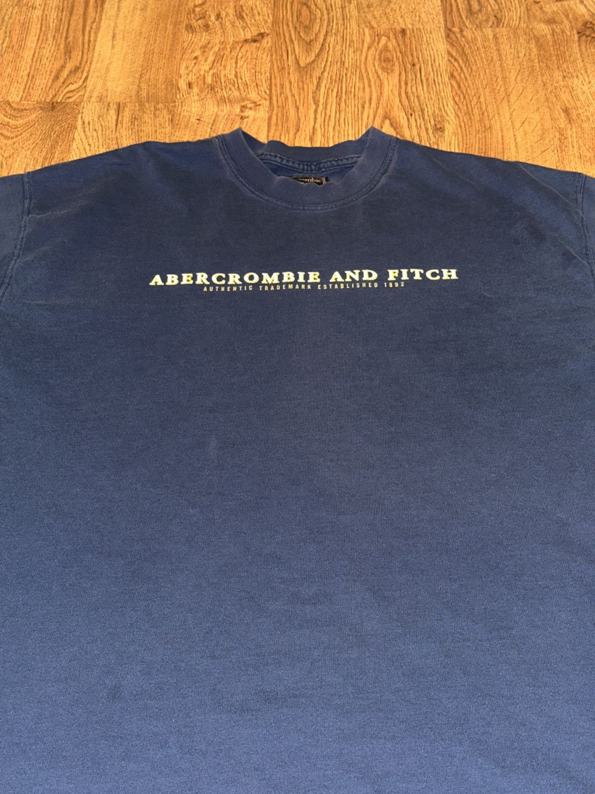 Abercrombie & Fitch × Vintage Vtg 90s Y2K Abercrombie & Fitch Faded Spell Out Graphic Tee Size US XL / EU 56 / 4 - 2 Thumbnail