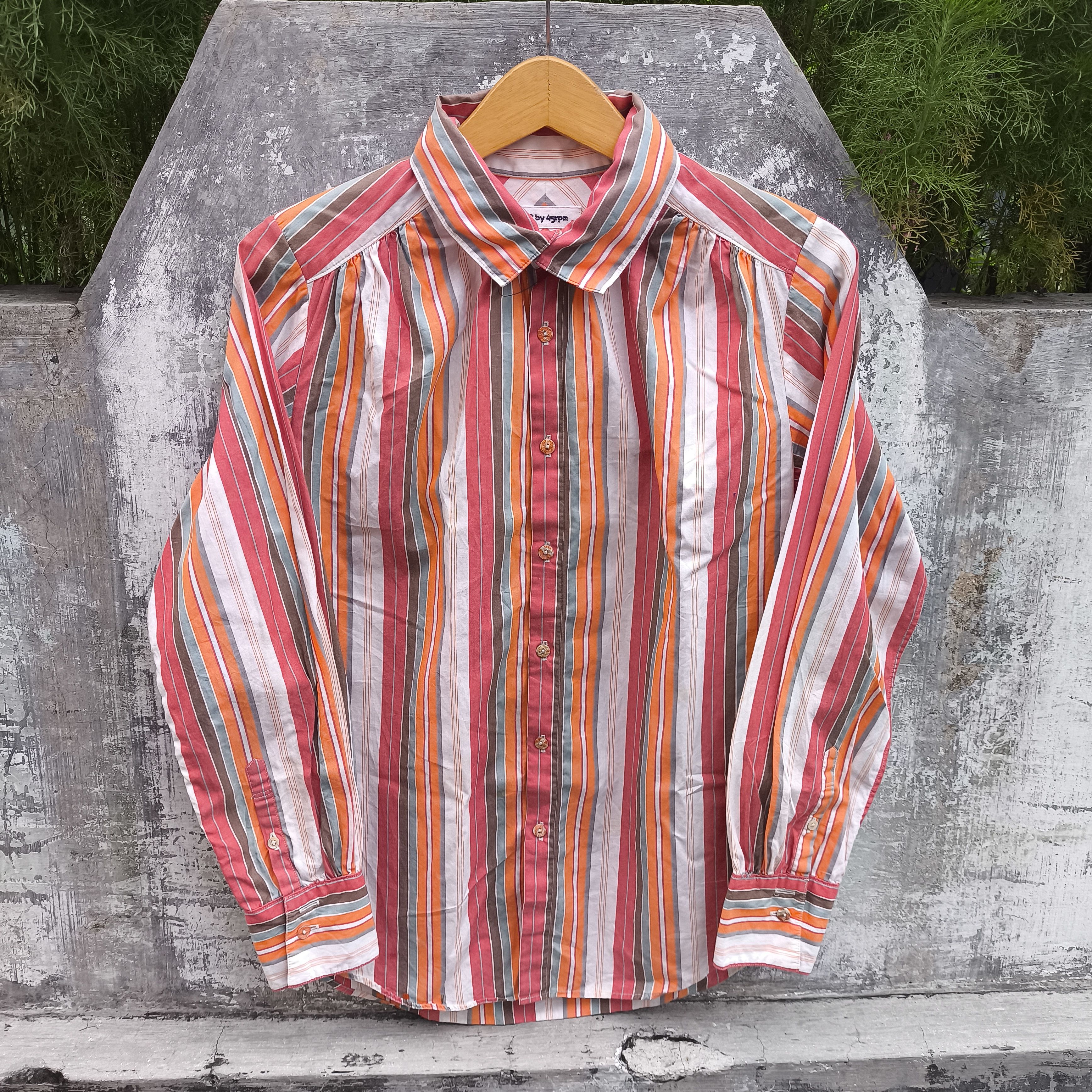 Yohji Yamamoto 45rpm stripped multicolor shirt button up Size US M / EU 48-50 / 2 - 1 Thumbnail