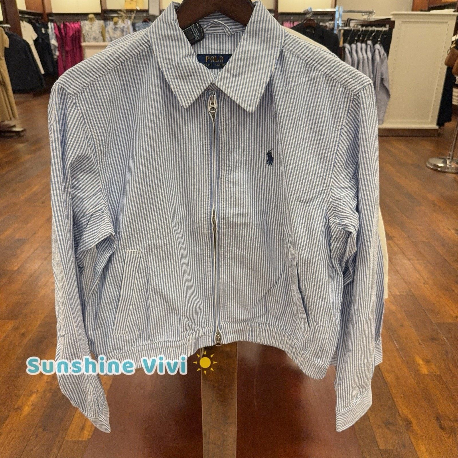 Polo Ralph Lauren NWT Polo Ralph Lauren Women Striped Cotton Seersucker small Size S / US 4 / IT 40 - 2 Thumbnail