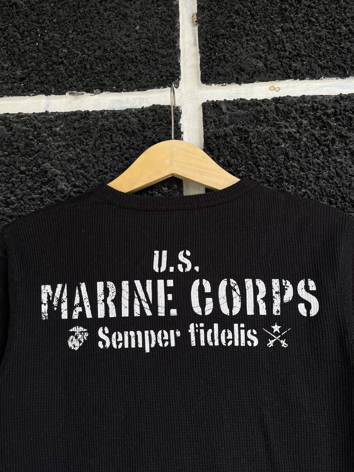 Bullet Noise Bullet Noise “Devil Dog” Dept. Of Navy Knit T-shirt Size US L / EU 52-54 / 3 - 4 Thumbnail
