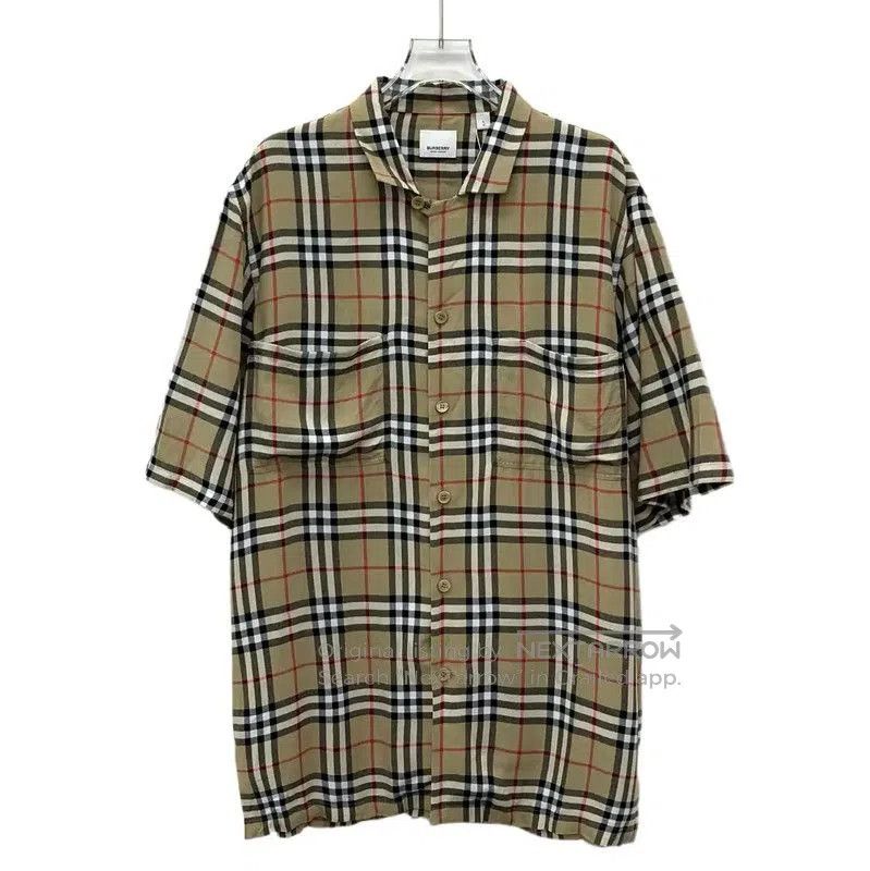 Burberry Burberry Brown Plaid Short Sleeve Shirt. Size L / US 10 / IT 46 - 1 Thumbnail