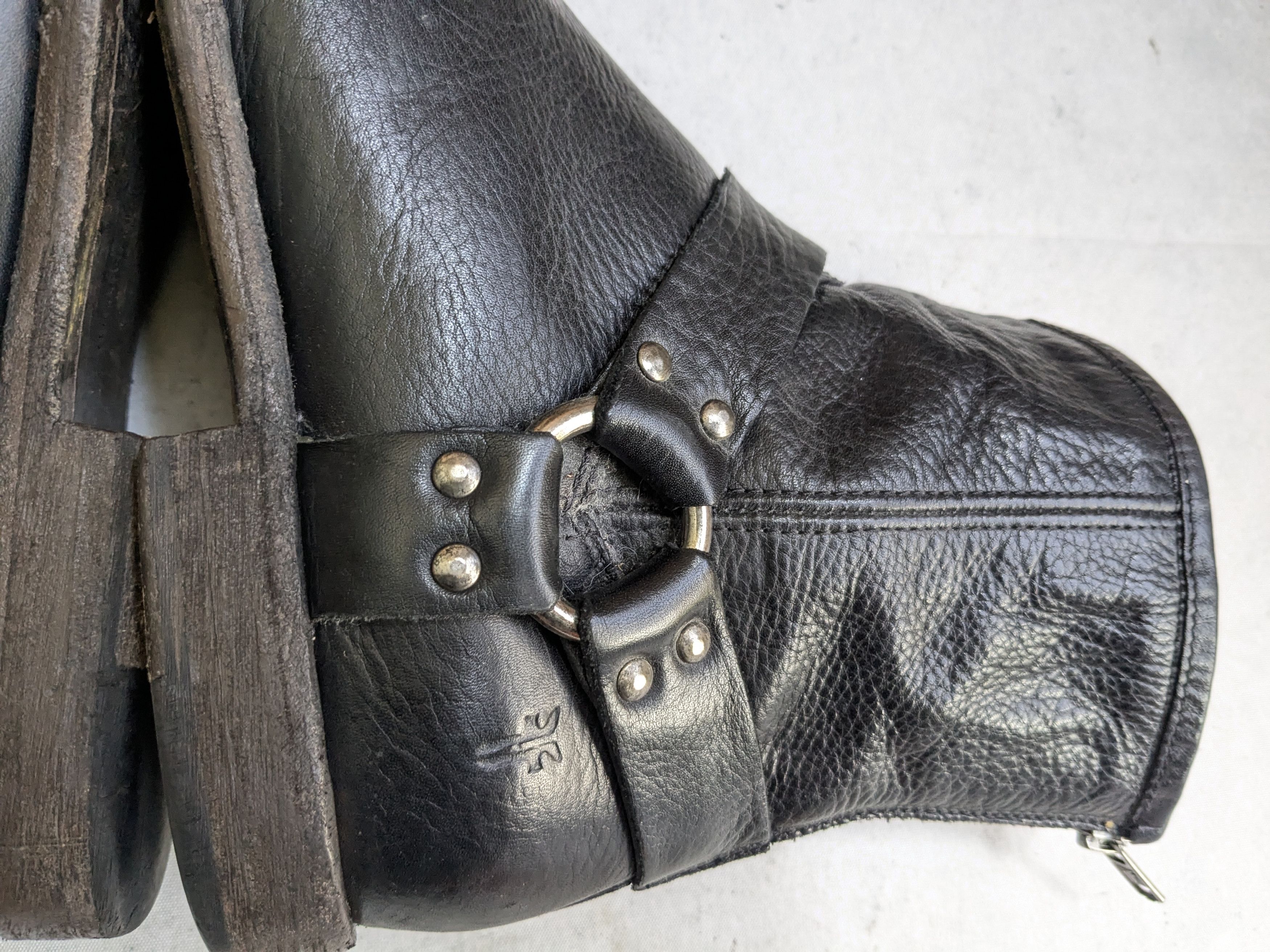 Frye Frye Harness Boots Black 9.5 D Leather Buckle Size US 9.5 / EU 42-43 - 13 Thumbnail