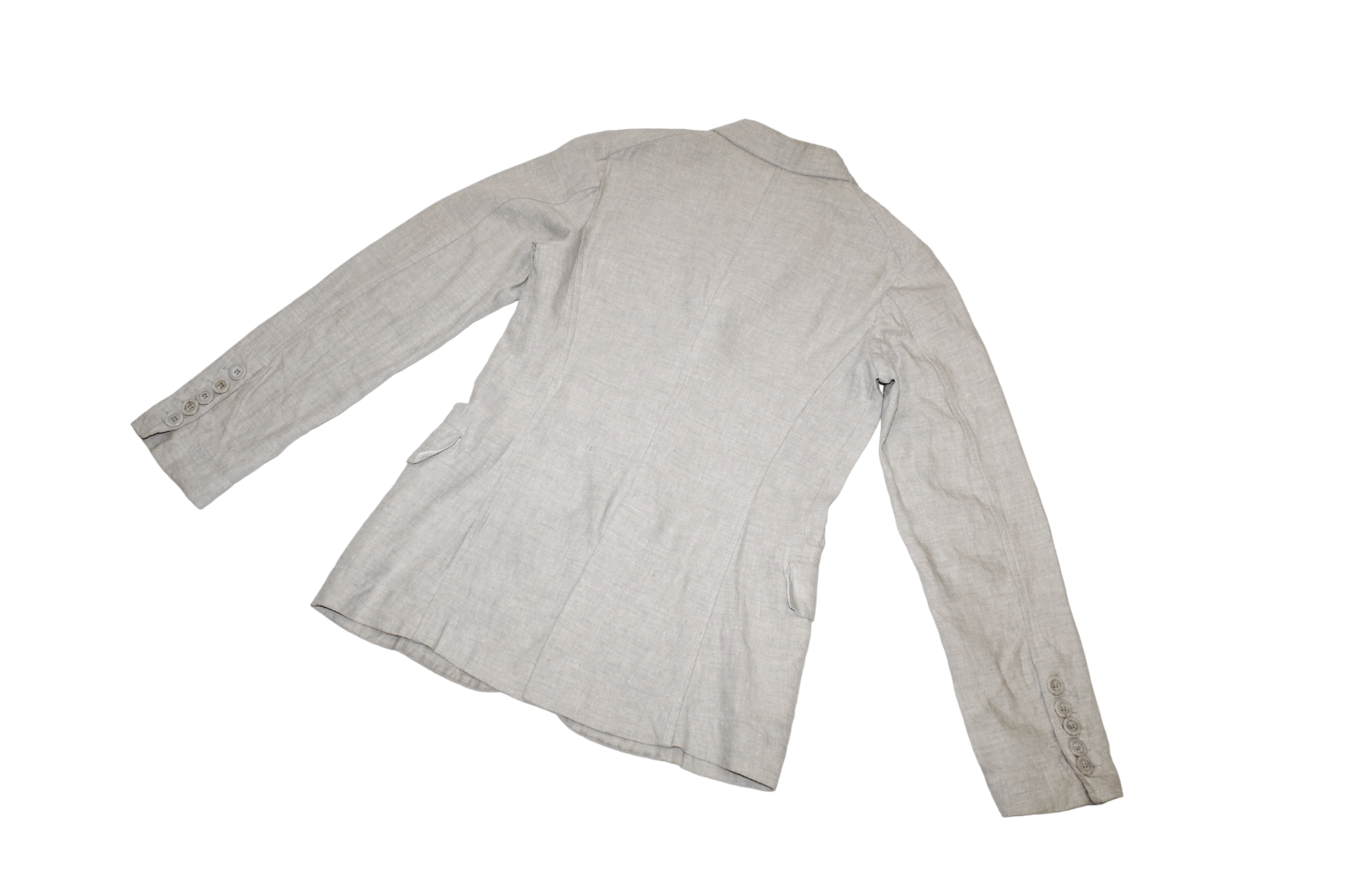 Casey Vidalenc Casey Vidalenc Linen Solid Grey Slim Fit Layered Blazer Size US S / EU 44-46 / 1 - 10 Thumbnail