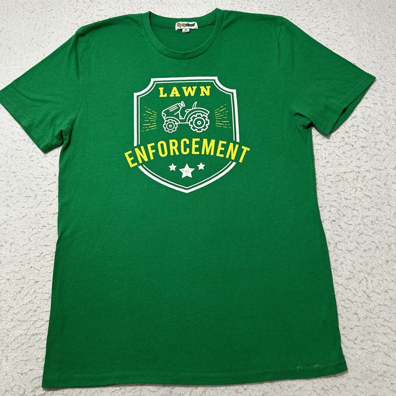 Tipsy Elves Tipsy Elves Men's Medium Green Lawn Enforcement T Shirt Size US M / EU 48-50 / 2 - 1 Thumbnail