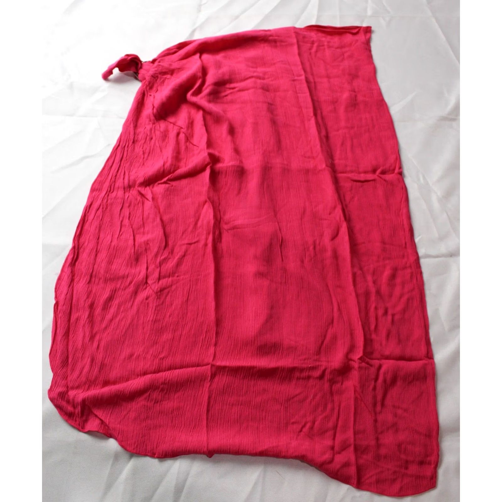 Vintage Paris Hilton Women's Cover Up Shirt? (Gap) Hot Pink Large NWT Wrap Sarong JT8 Sheer & Flowy Shirt Swim Skirt Glow? Size 36" / US 14 / IT 50 - 3 Thumbnail