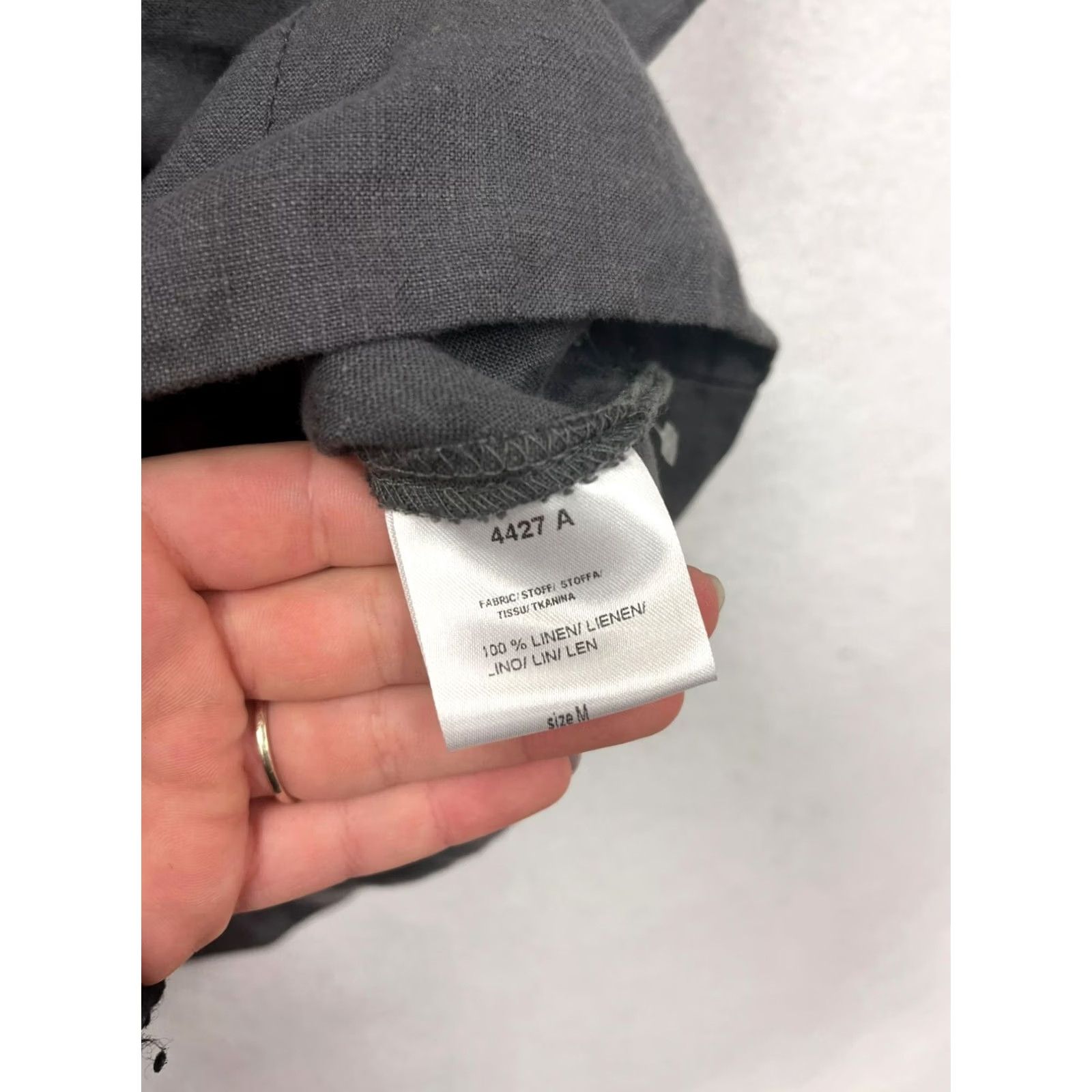 Vintage Yuvita Vest Linen Gray Womens Medium Sleeveless Zipper Pocket Jacket Size M / US 6-8 / IT 42-44 - 4 Thumbnail