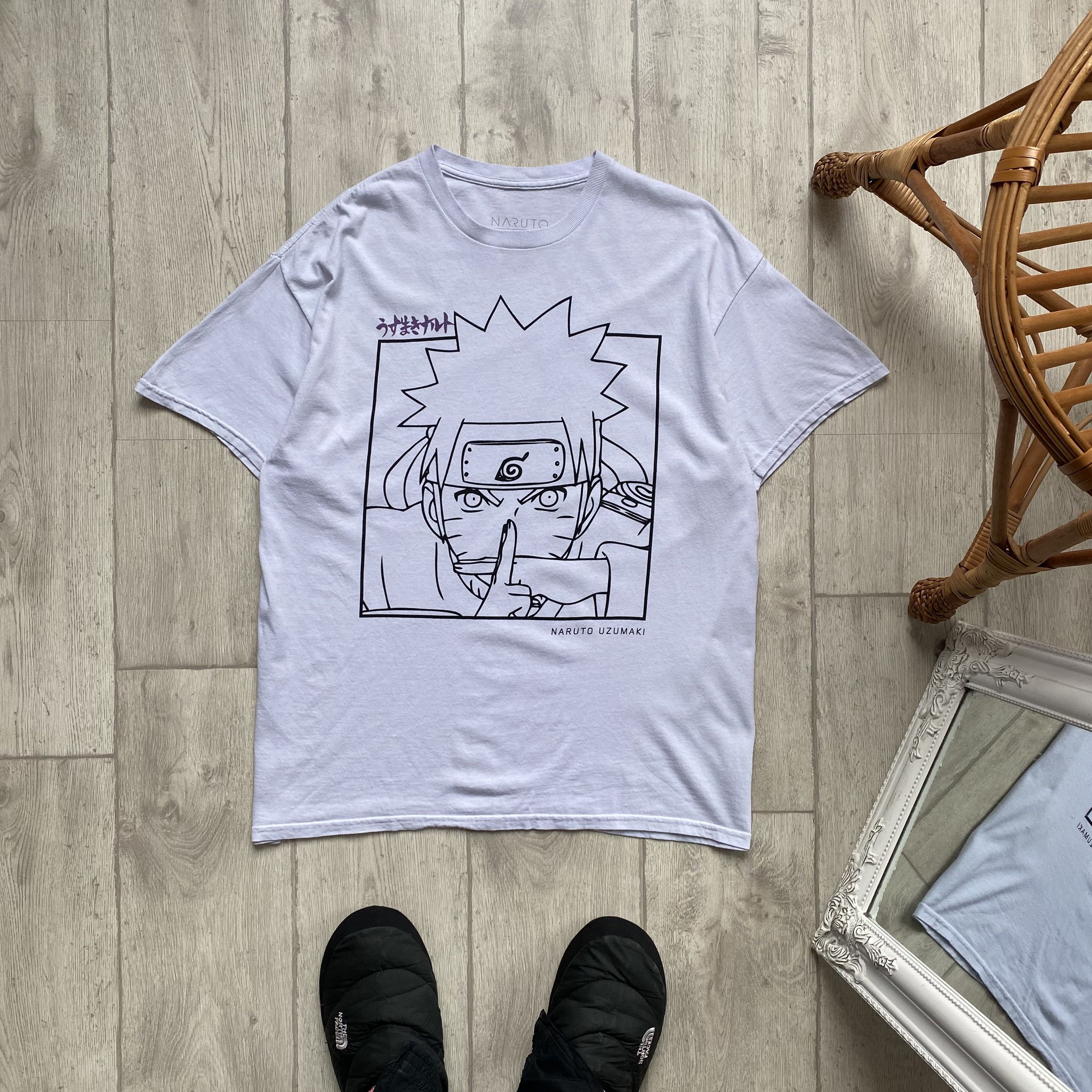 Anime Vintage Naruto Uzumaki Graphic Boxy Tee Size US L / EU 52-54 / 3 - 1 Thumbnail