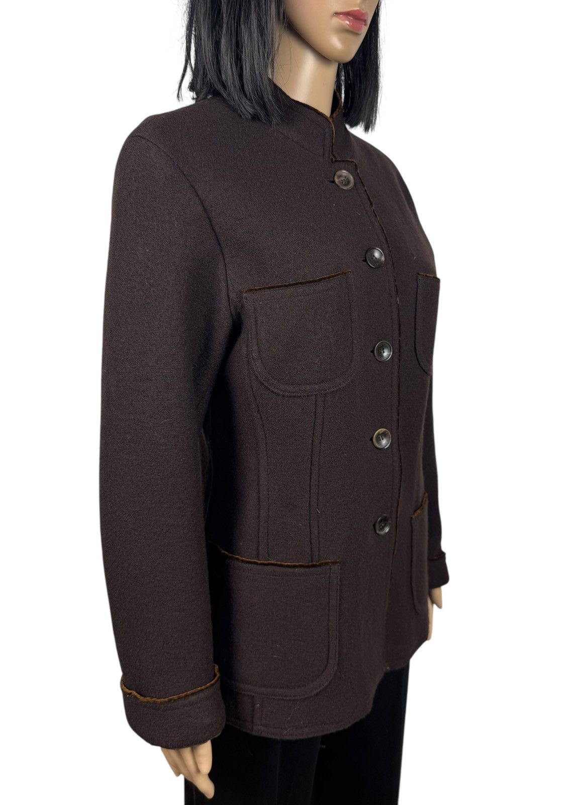 Bogner Bogner Virgin Wool Knit Jacket Womens size US10 Size L / US 10 / IT 46 - 3 Thumbnail
