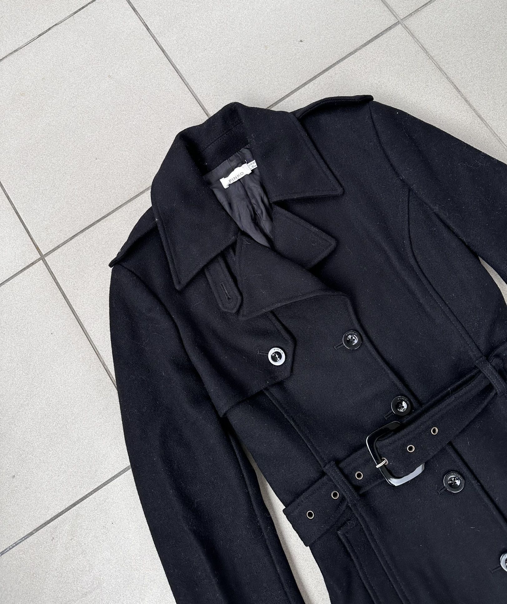 Pinko Pinko women wool coat trench Size S / US 4 / IT 40 - 2 Thumbnail