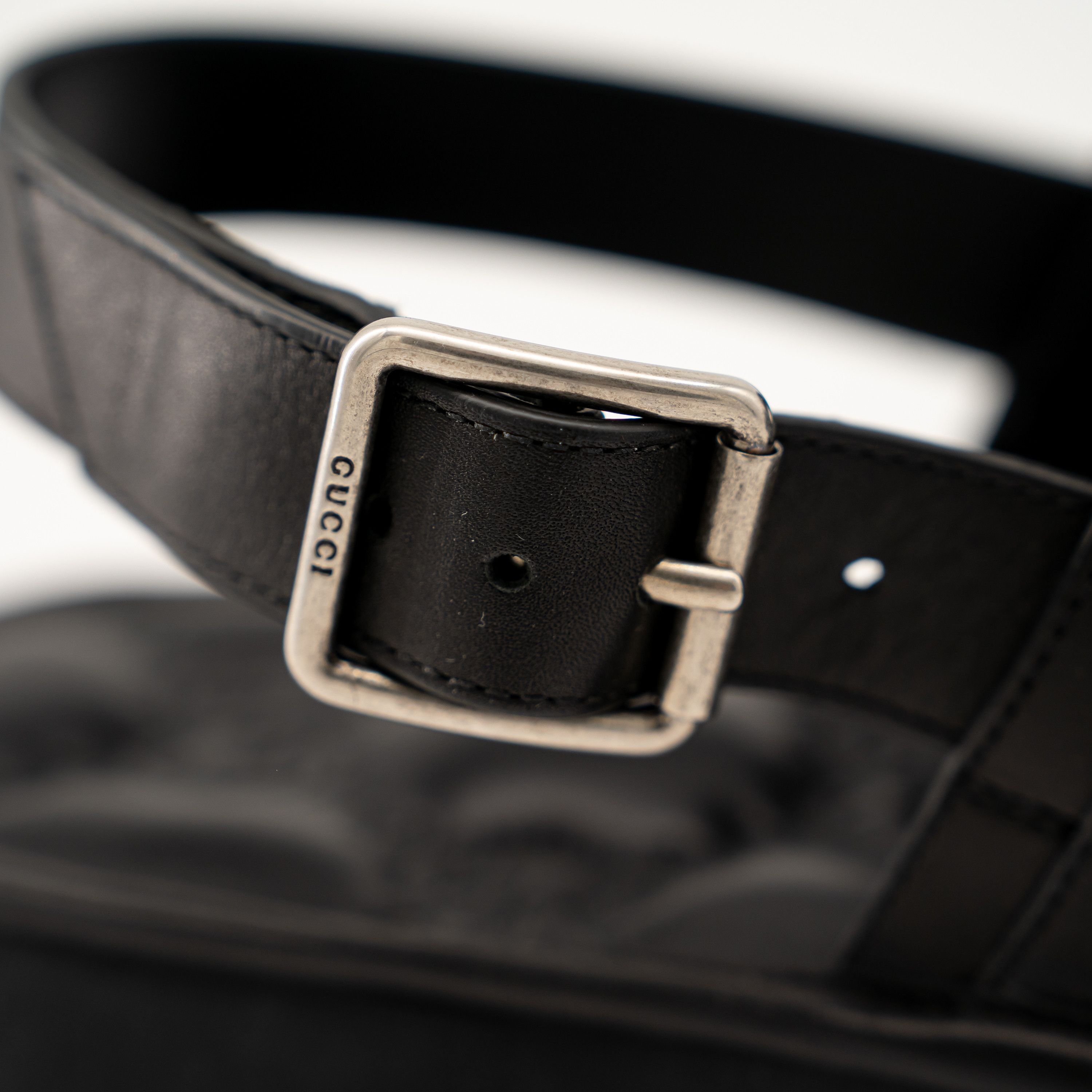 Gucci 11G 11.5 US Gucci Leather Sandals Black Strap Buckle Size US 11.5 / EU 44-45 - 9 Thumbnail