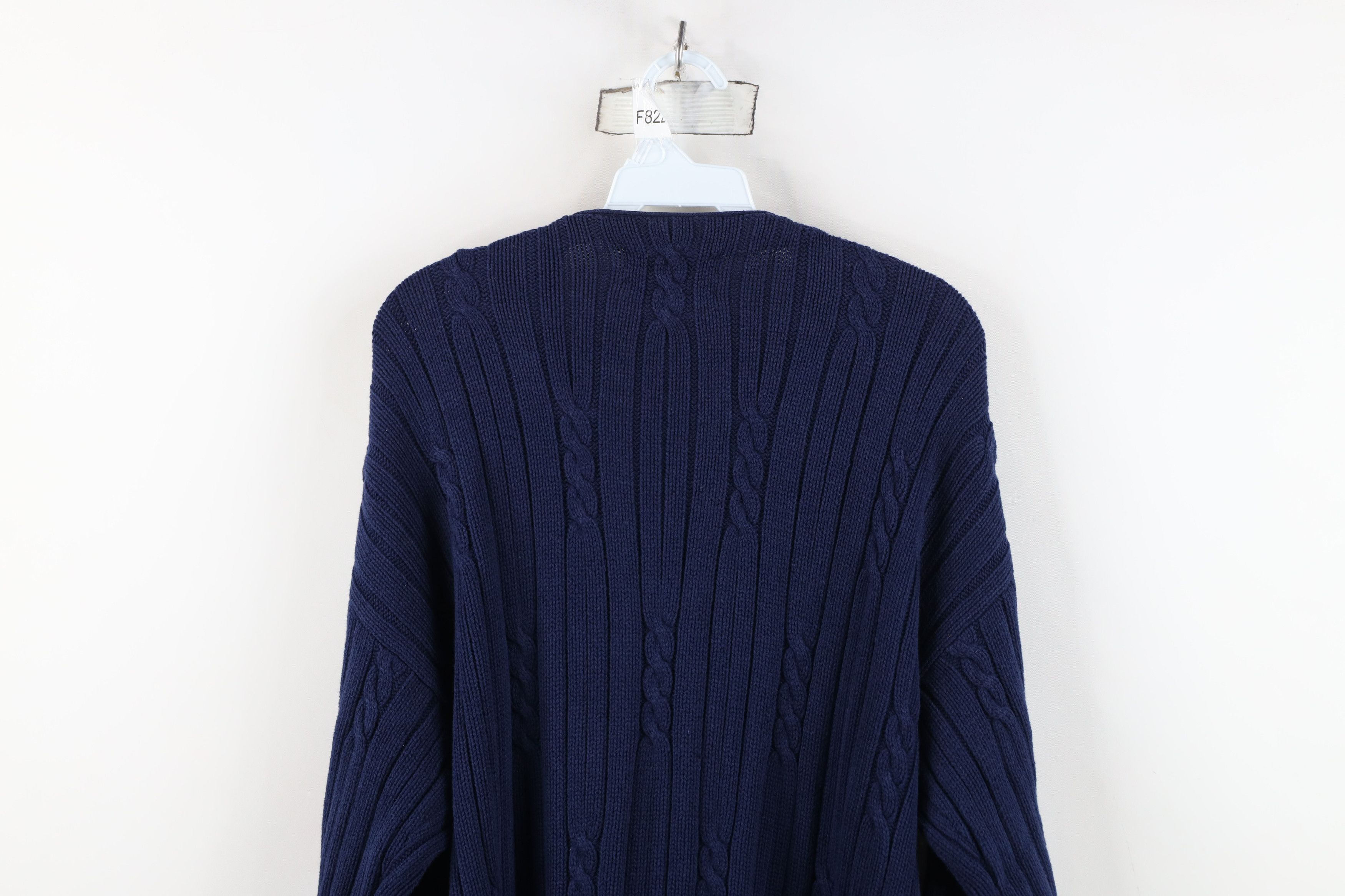 Vintage Vintage 90s Dapper Chunky Cable Knit Cardigan Sweater Size US M / EU 48-50 / 2 - 10 Thumbnail