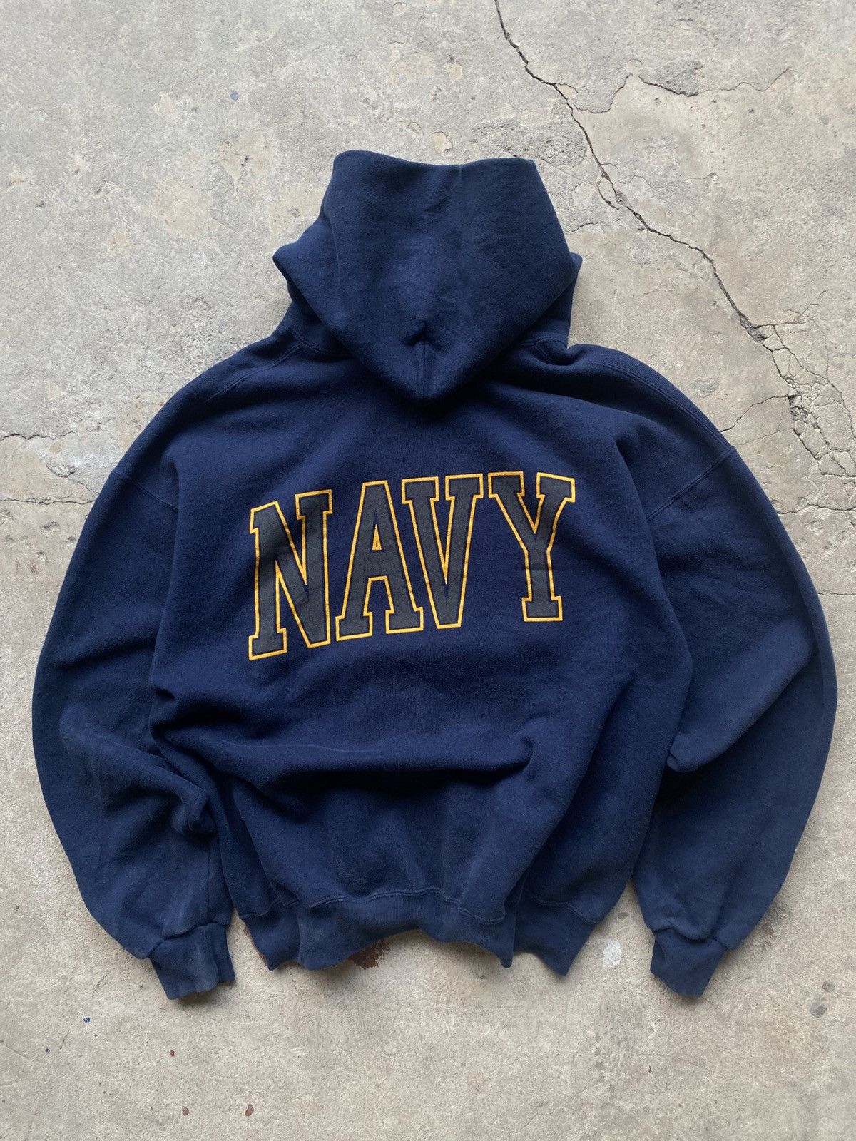 Vintage Vintage US NAVY Reflective Hoodie Size US L / EU 52-54 / 3 - 6 Thumbnail