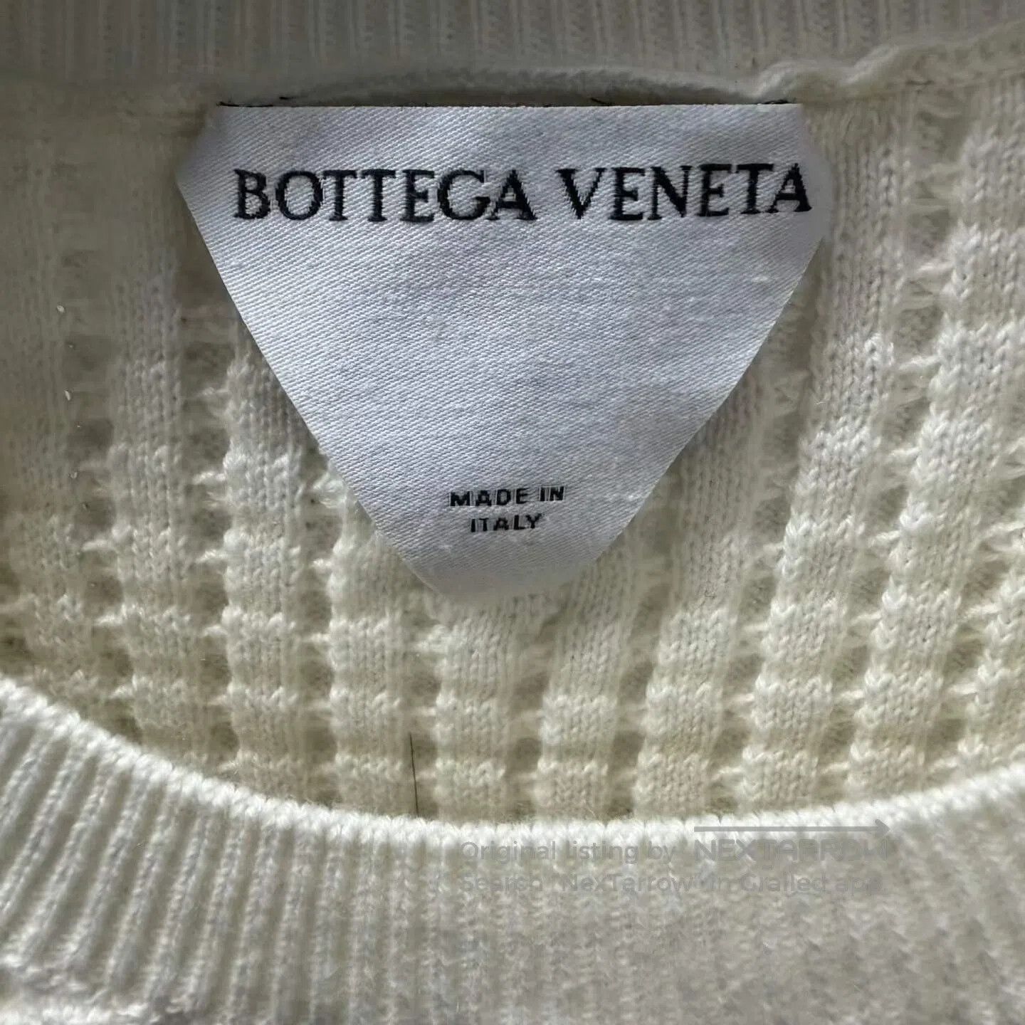 Bottega Veneta Bottega Veneta White Plaid Knit Sweater| Size S / US 4 / IT 40 - 5 Thumbnail