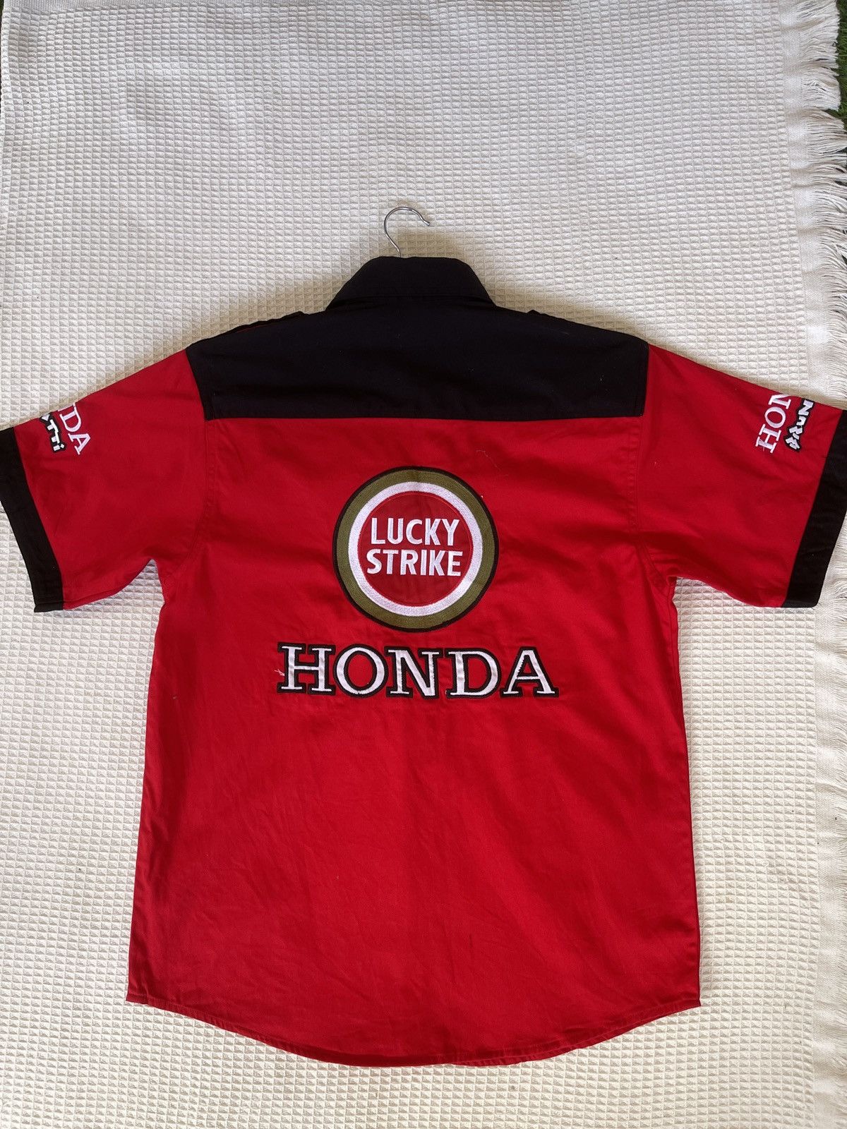 Rare🔥Vintage HONDA LUCKY STRIKE Button Shirt