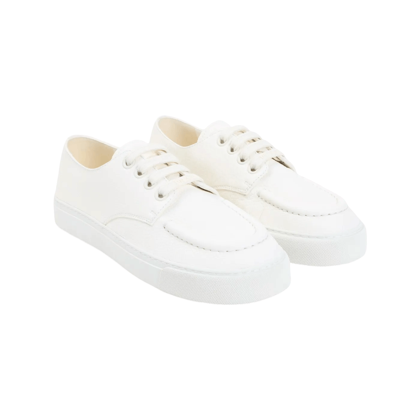 Prada PRADA Ivory Leather Sneakers New & Authentic Size US 6 / EU 39 - 3 Thumbnail