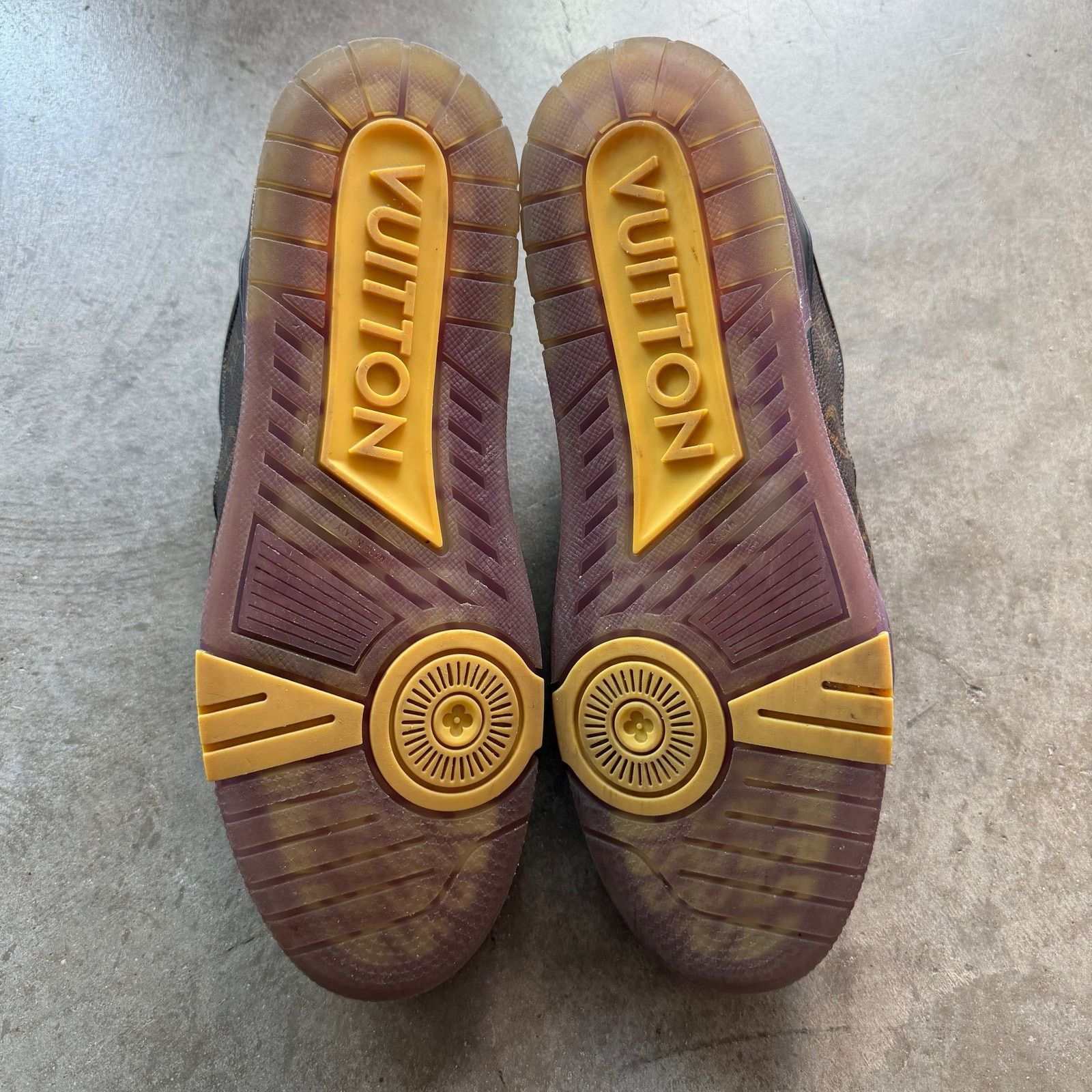 Louis Vuitton Louis Vuitton Trainer Brown Monogram Yellow Purple Size US 12.5 / EU 45-46 - 7 Thumbnail