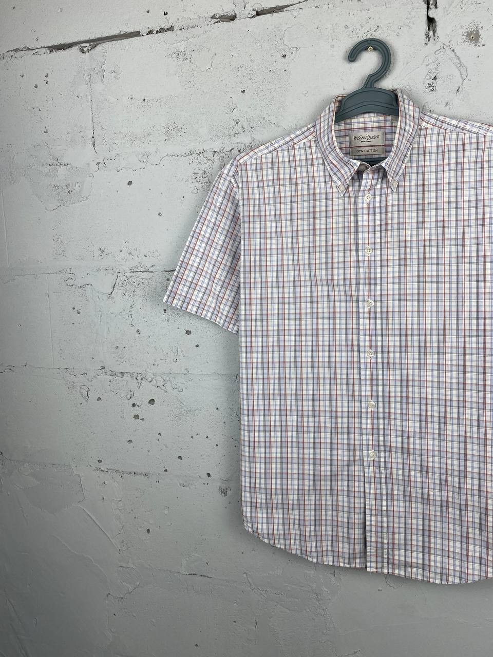 Vintage × Yves Saint Laurent Mens Vintage Yves Saint Laurent Shirts Plaid Iconic Size US L / EU 52-54 / 3 - 2 Thumbnail
