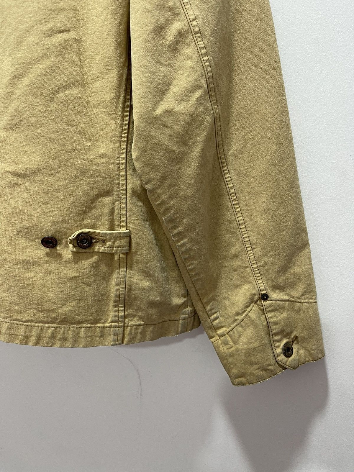 Tommy Hilfiger DISTRESSED TOMMY HILFIGER KHAKI TRASHED VINTAGE JACKET Size US L / EU 52-54 / 3 - 10 Thumbnail