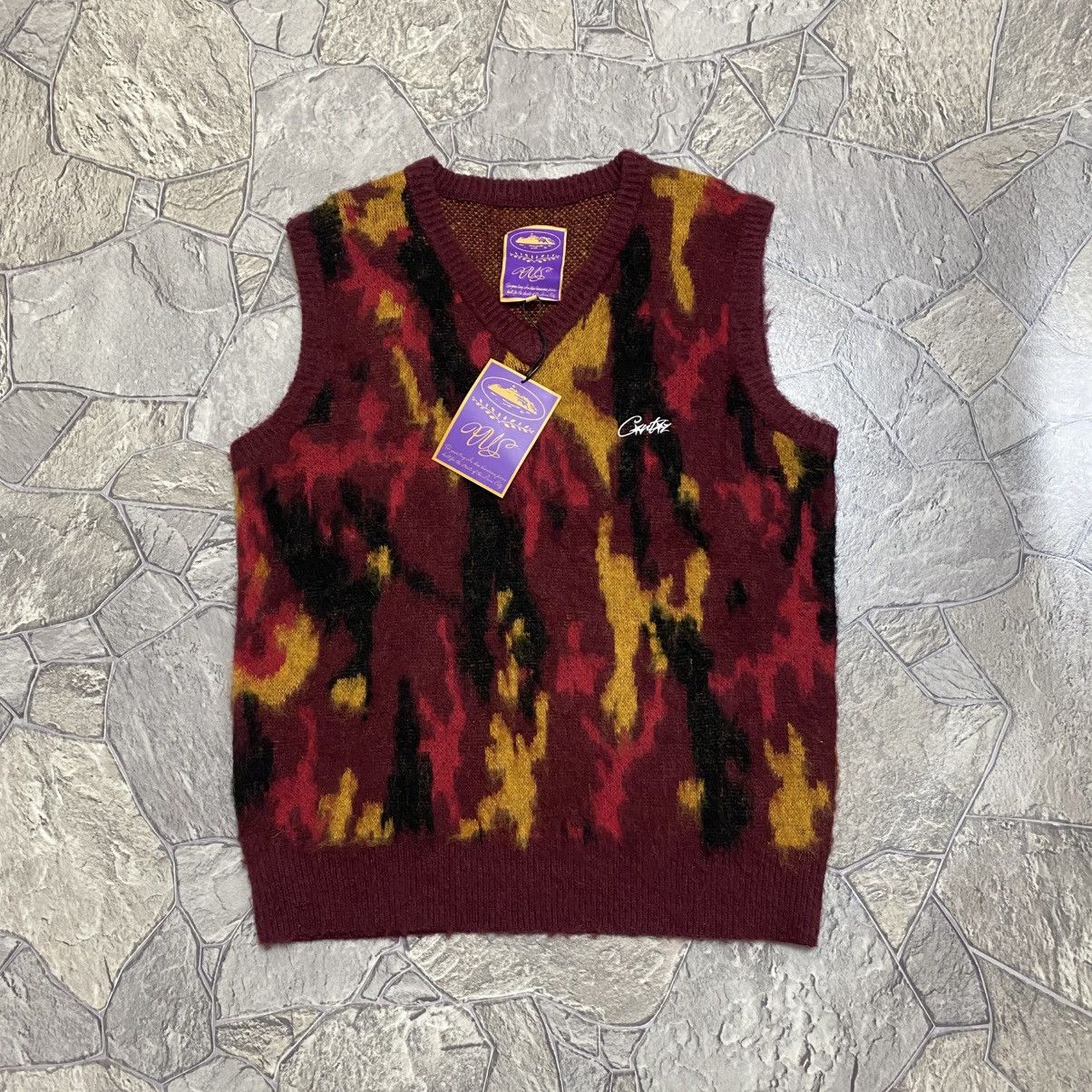Corteiz Corteiz Mohair Blend Camo Light Knit Vest Sweater Size US S / EU 44-46 / 1 - 1 Thumbnail