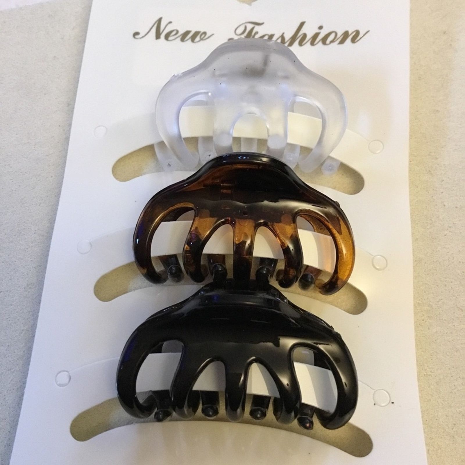 Other White Brown & Black Mini Claw Clips - Set of 3 Size ONE SIZE - 6 Thumbnail
