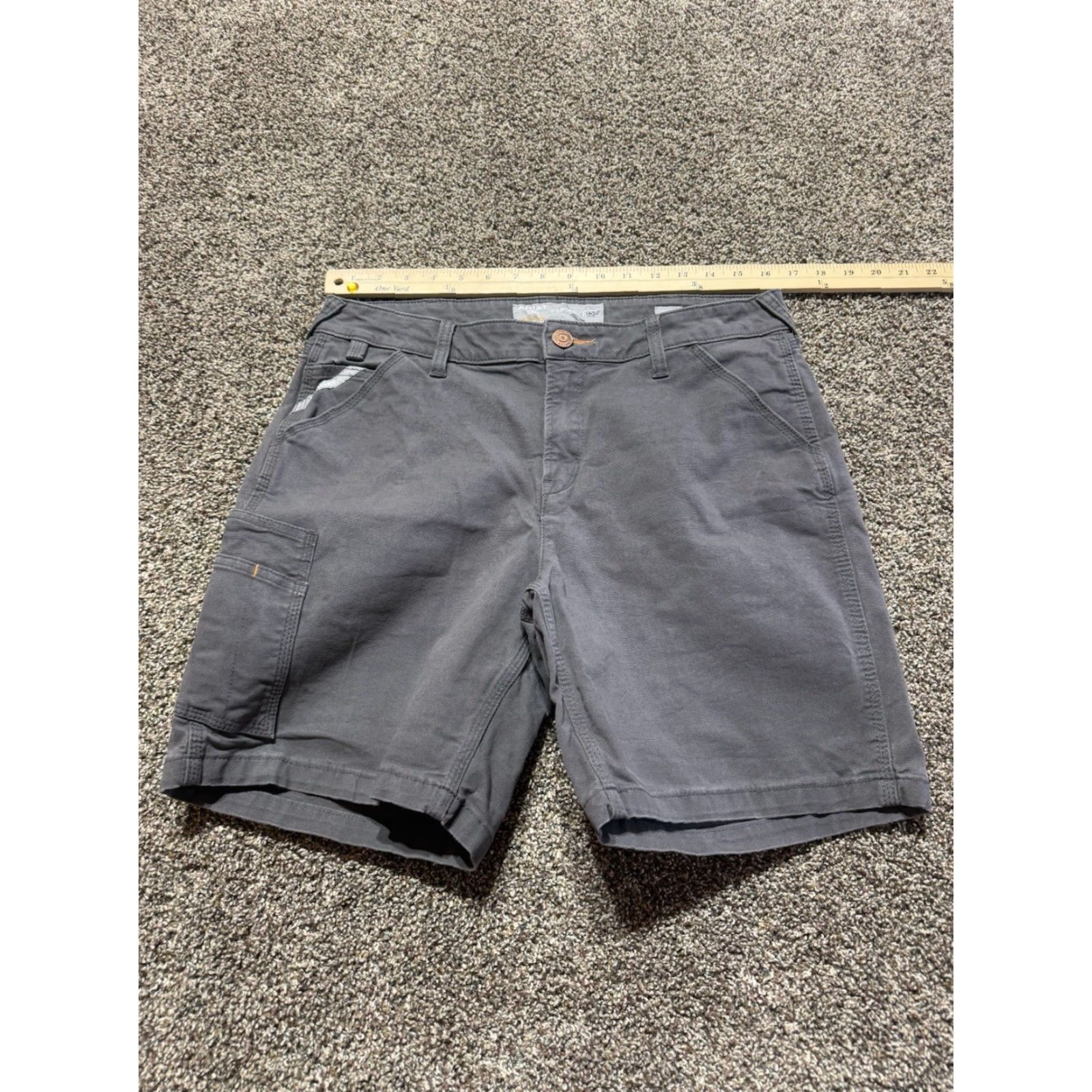 Ariat Ariat Rebar Mens Shorts Size 30 Gray Cargo Inseam 8" Tough Canvas Size US 30 / EU 46 - 7 Thumbnail