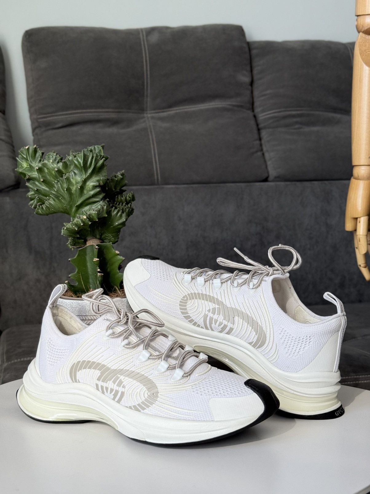 Gucci Gucci Run White Sneakers Mens Size US 12 / 45 IT Size US 12 / EU 45 - 8 Thumbnail