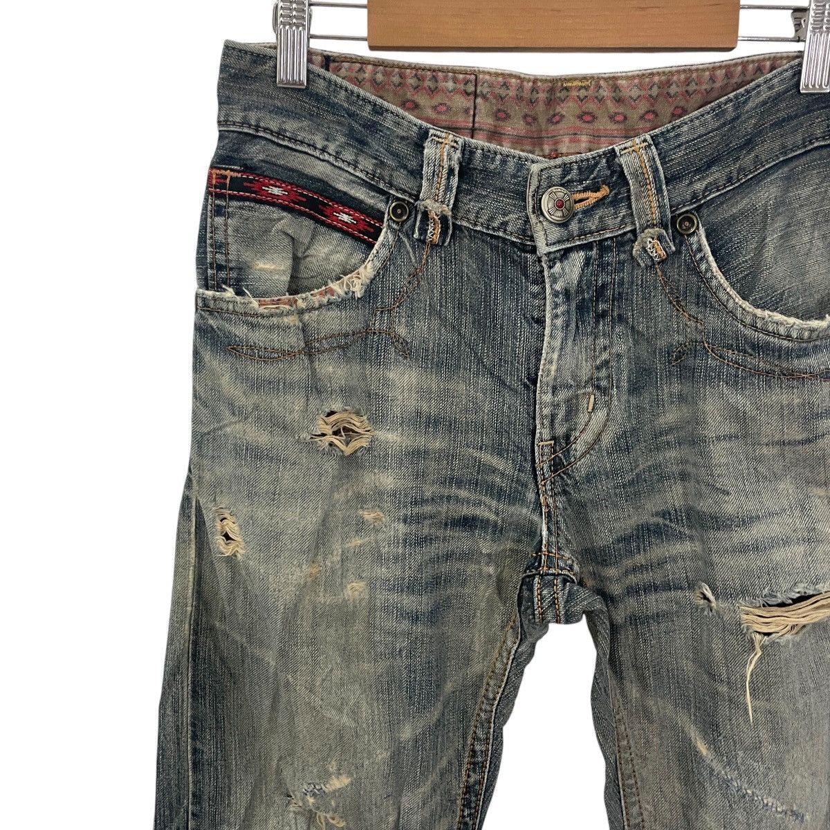 Edwin Vintage Edwin Japan Distressed Cowboy Denim Size US 30 / EU 46 - 3 Thumbnail