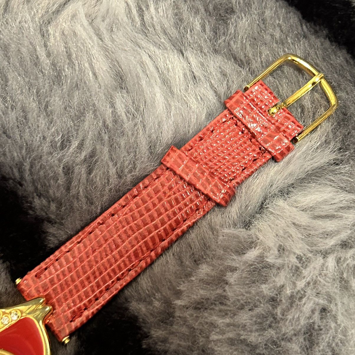 Vintage Rare Vintage 80s Emspritt red croc genuine leather watch Size ONE SIZE - 7 Thumbnail