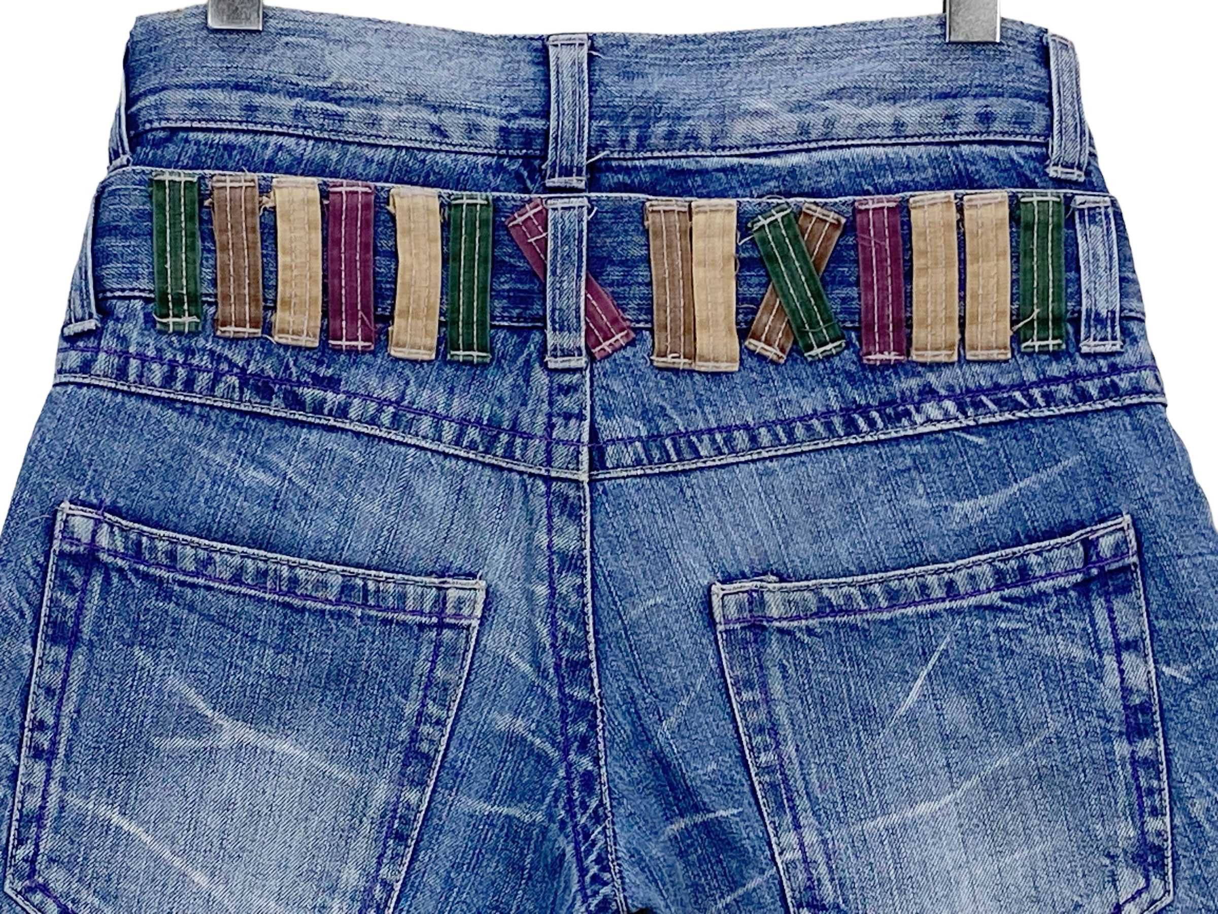 Japanese Brand Nylaus Short Jeans Distressed Denim Size US 29 - 5 Thumbnail