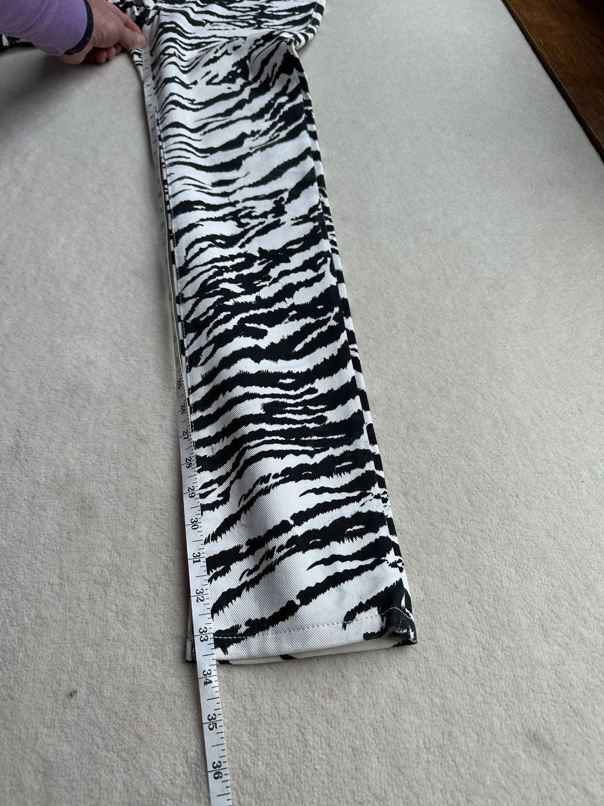 Saint Laurent Paris Grail SS14 Saint Laurent zebra denim jeans Hedi 31 D02 Size US 31 - 9 Thumbnail