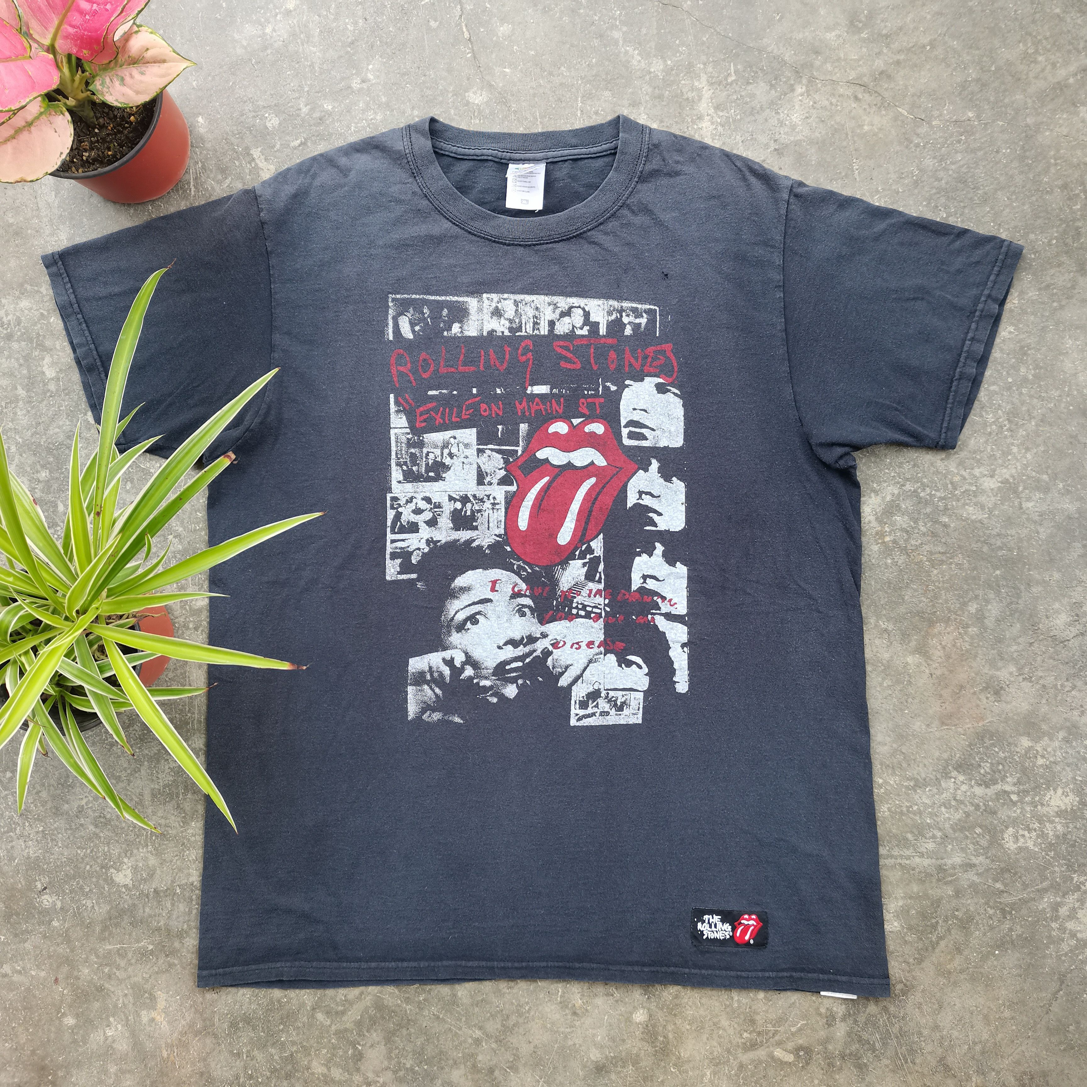 Fruit Of The Loom × The Rolling Stones × Vintage Vintage Rare THE ROLLING STONES Tshirt Size US XL / EU 56 / 4 - 1 Thumbnail