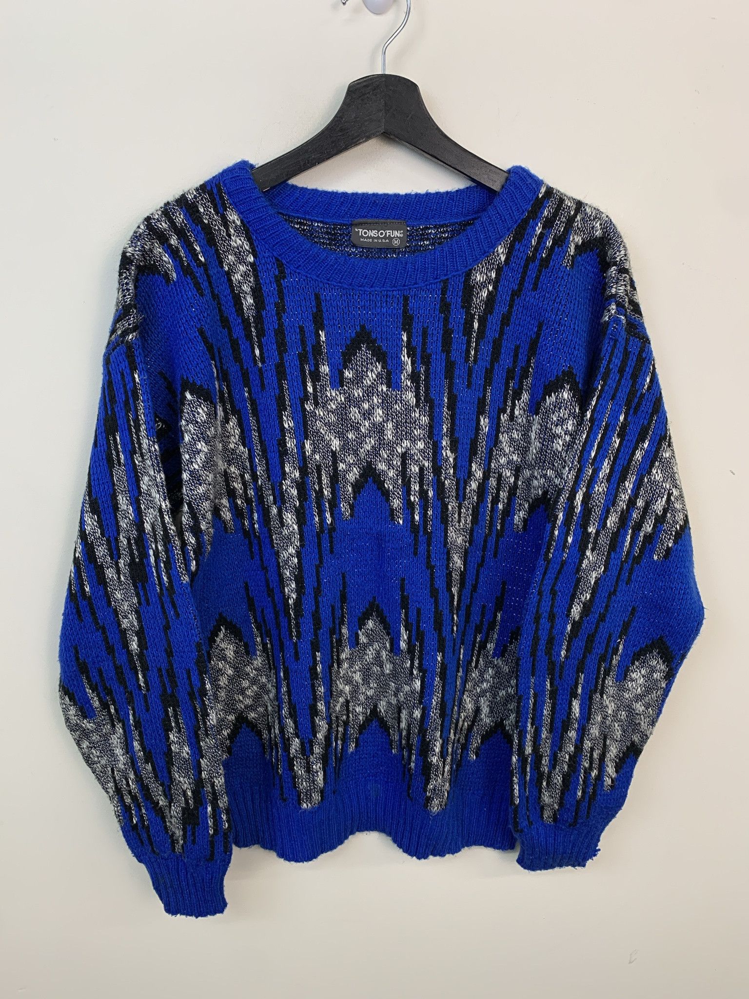 Other Vintage Sweater 1990s Knit Tons O Fun Blue Glacier Knit Sweater Size M Size US M / EU 48-50 / 2 - 1 Thumbnail