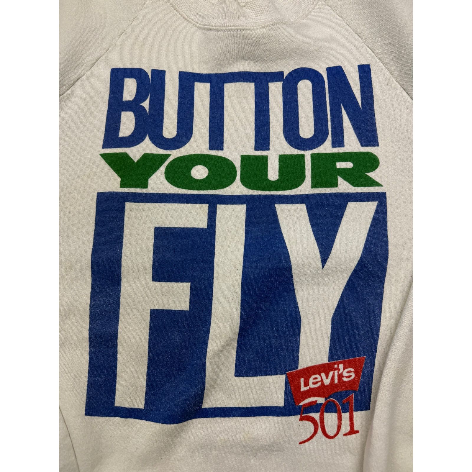 Vintage Vintage 80s/90s Levis 501 Button Your Fly Big Graphic Size L Size US L / EU 52-54 / 3 - 4 Thumbnail