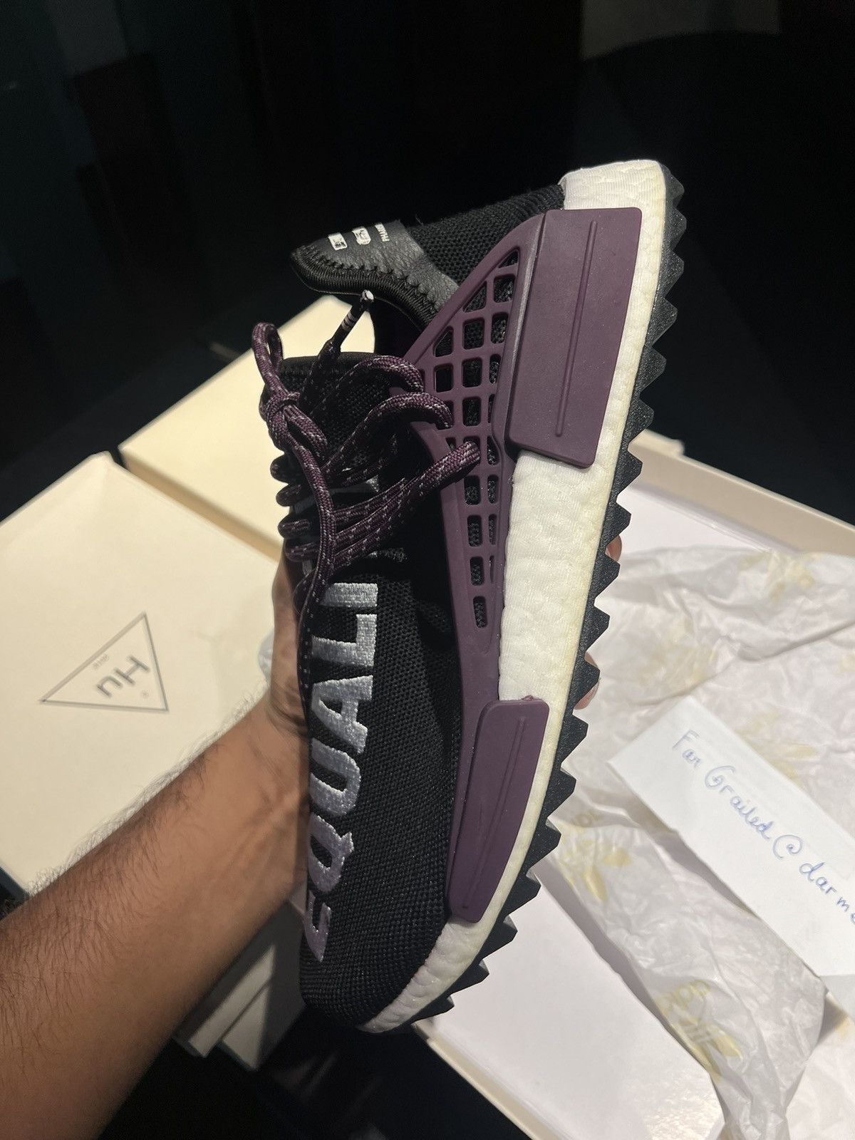 Adidas × Pharrell Adidas Human Race Pharrell Holi (Core Black) Size US 8.5 / EU 41-42 - 7 Thumbnail
