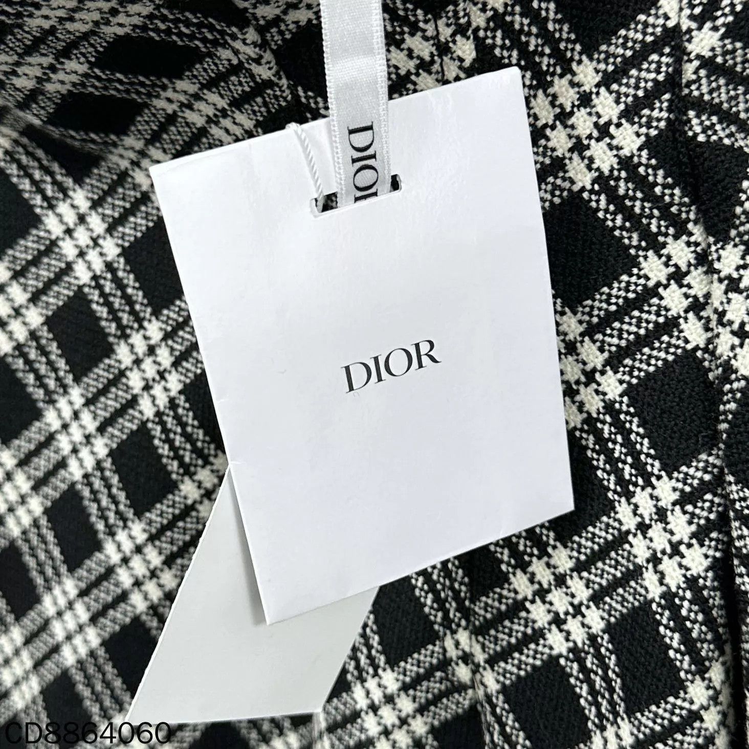 Dior Dior Houndstooth Wool Maxi Dress 38 New With Tags Size 27" / US 4 / IT 40 - 6 Thumbnail