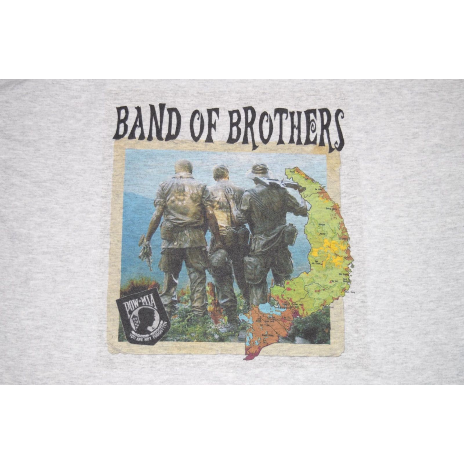 Gildan VTG Vietnam Veterans Band of Brothers Gildan T-Shirt Men XL Grey Graphic 60s 70s Military US—Preshrunk Dry Blend Size US XL / EU 56 / 4 - 6 Thumbnail