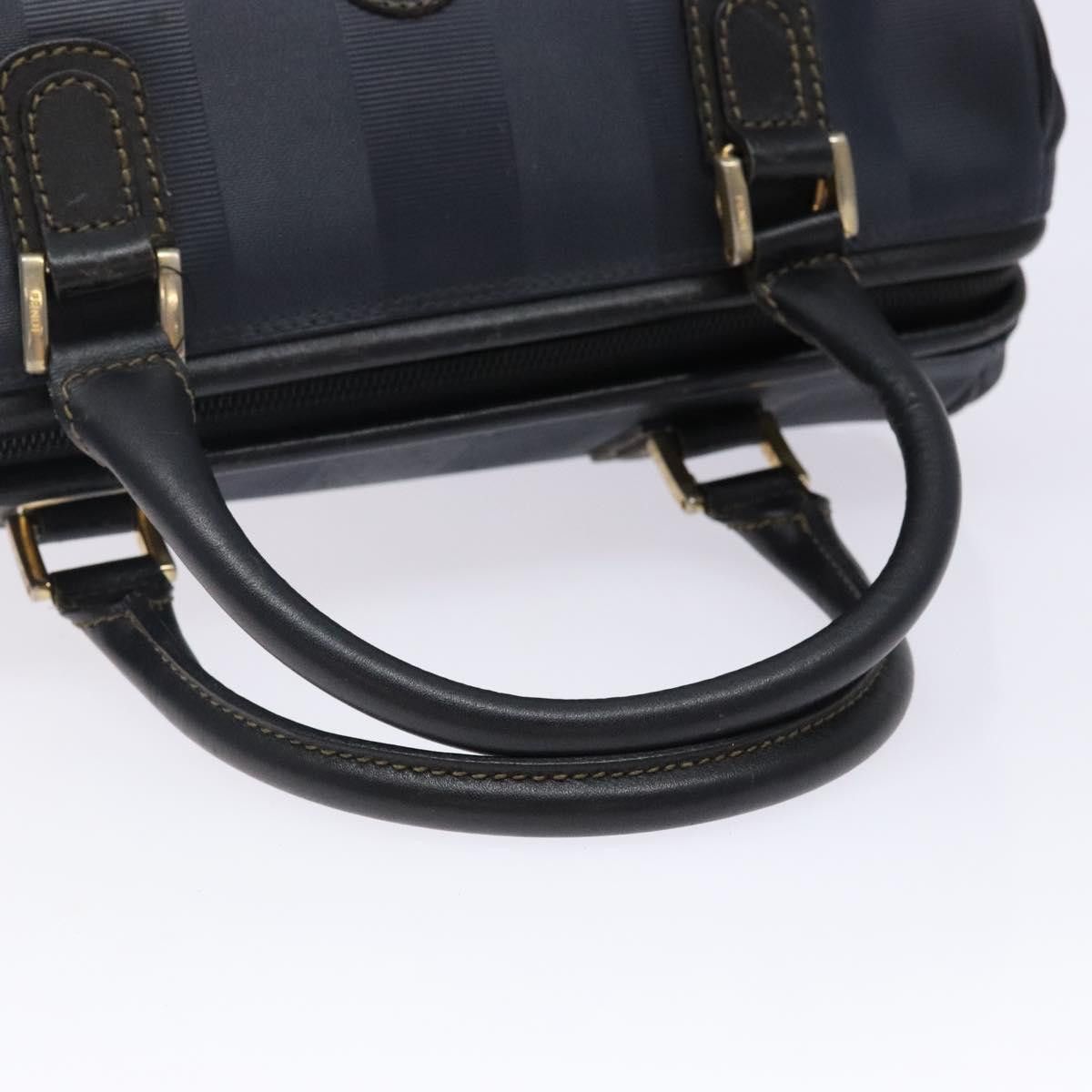 Fendi FENDI Pecan Canvas Hand Bag Navy Gold Size ONE SIZE - 7 Thumbnail