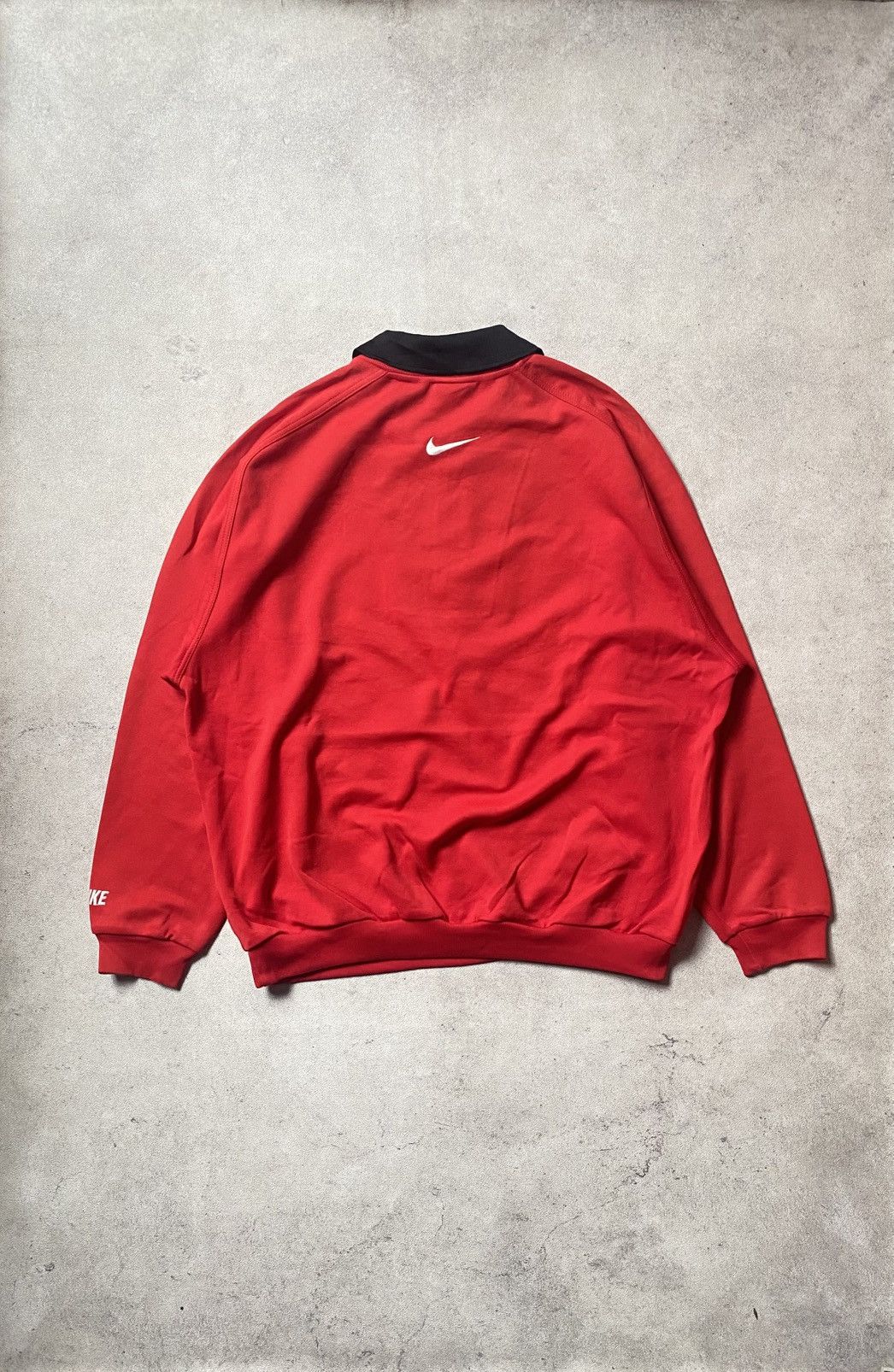Nike 90s NIKE BIG SWOOSH HALF-ZIP SWEATSHIRT Size US M / EU 48-50 / 2 - 2 Thumbnail