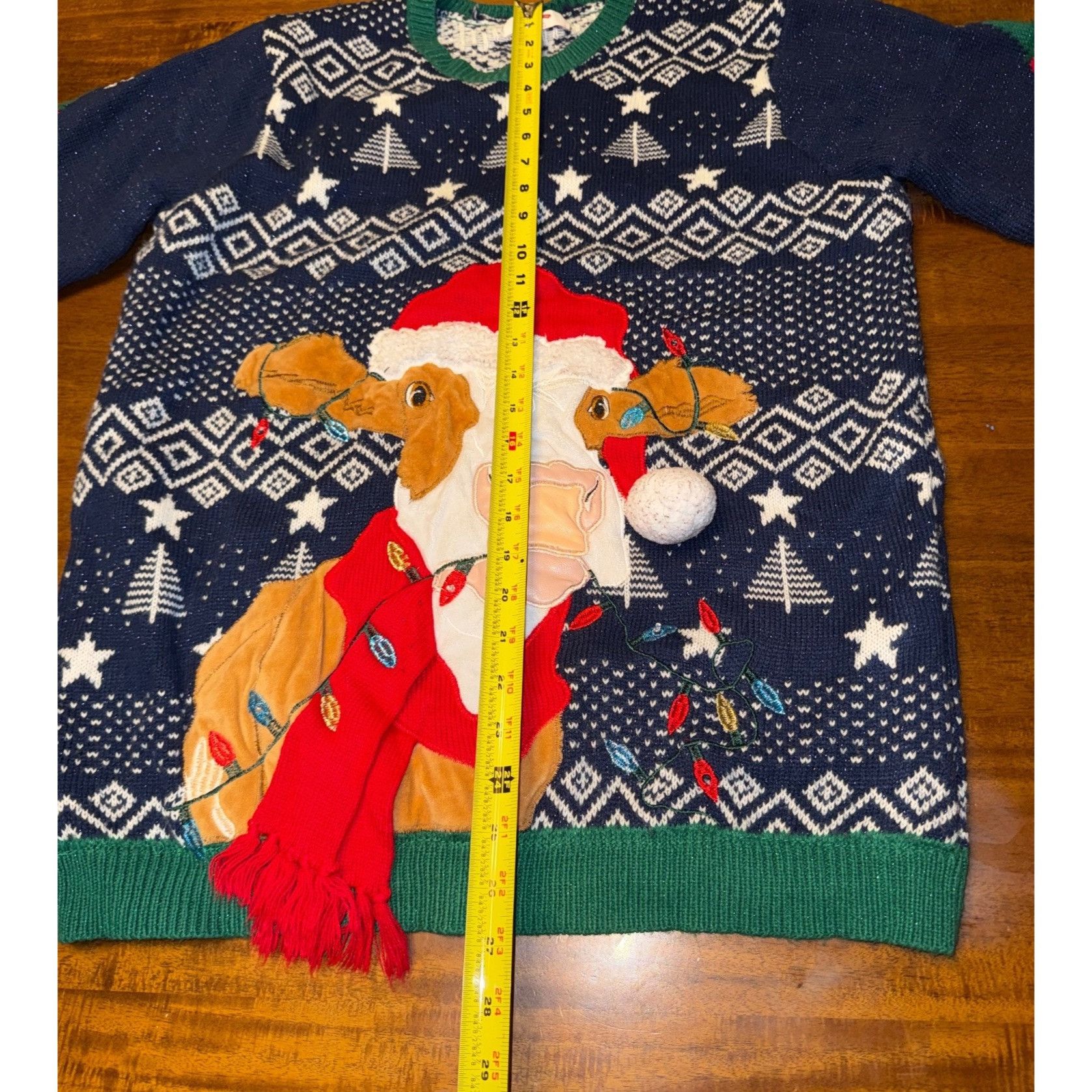 Other Ugly Christmas Sweater Cow Holiday Knit Pullover With Lights Size L / US 10 / IT 46 - 8 Thumbnail