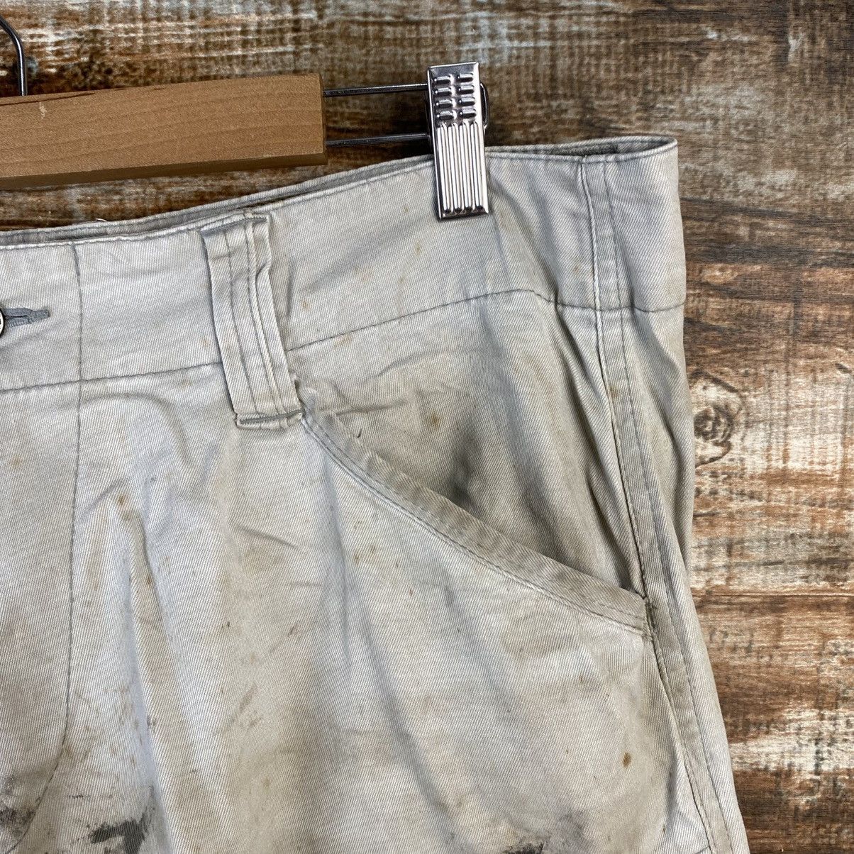 Japanese Brand DL Xebec White thrased dirty Cargo Multipocket Pants #C777 Size US 33 - 8 Thumbnail