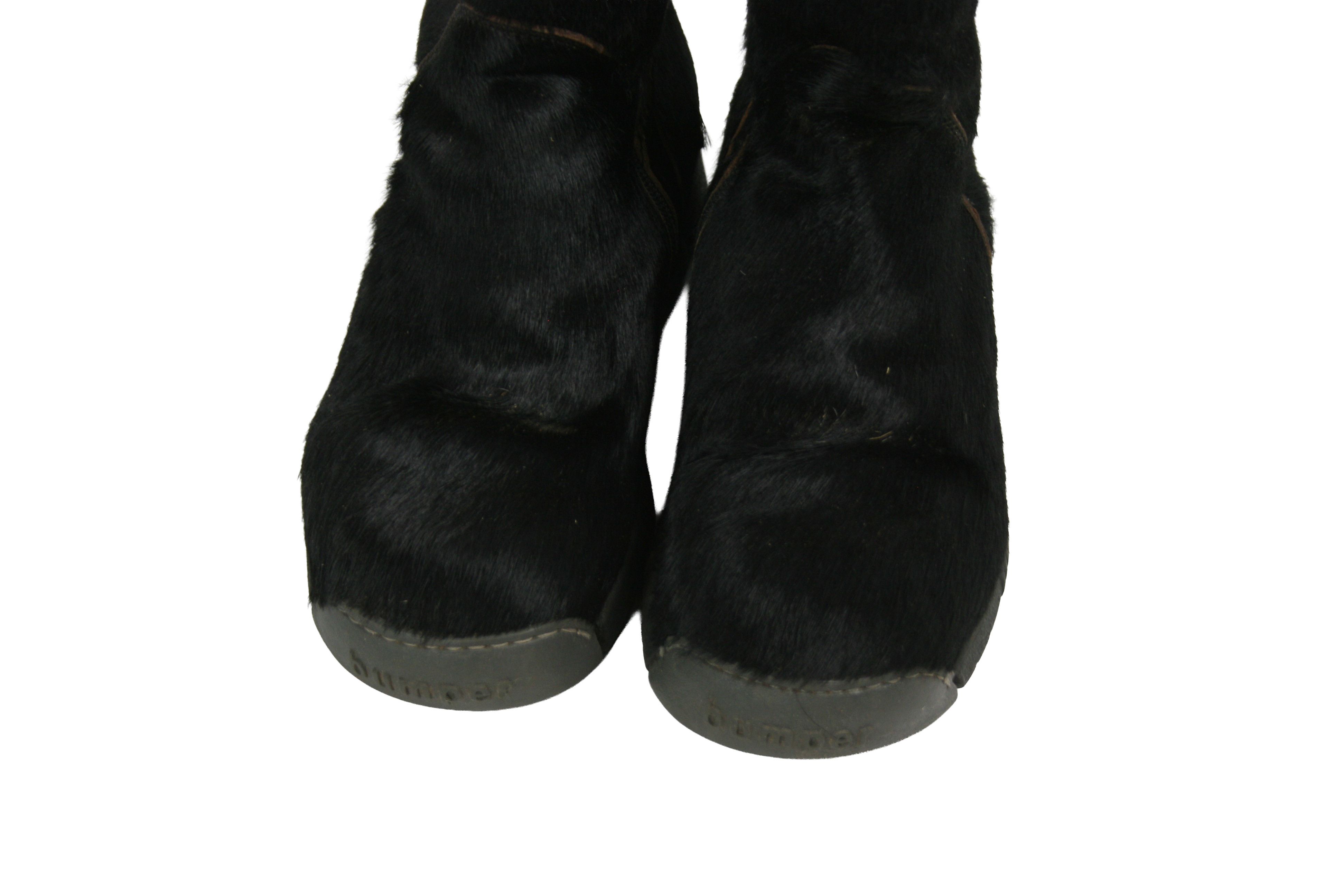 Japanese Brand Bumper 00S Y2K Pony Hair Fur Zip Chewbacca Boots Vintage Size US 7 / IT 37 - 5 Thumbnail
