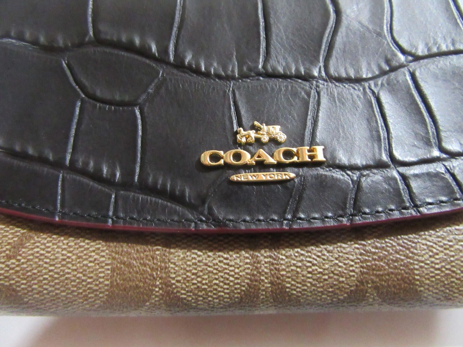 Coach Coach F24354 Signature Slim Envelope Wallet Khaki / Black Size ONE SIZE - 2 Thumbnail